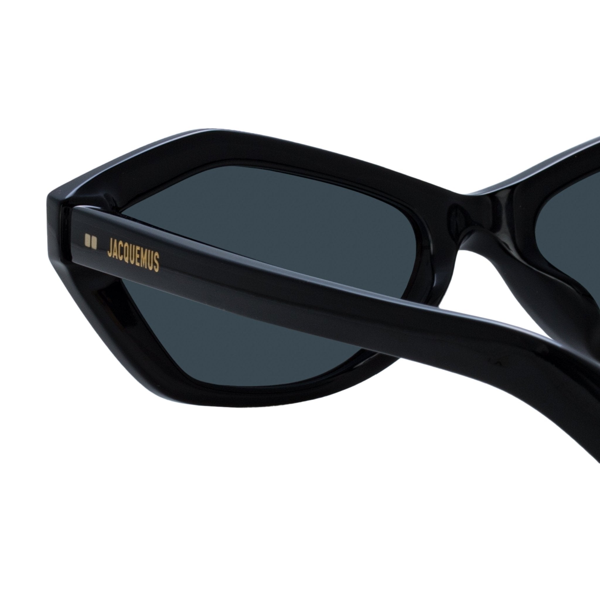 Bambino Angular Sunglasses in Black - LINDA FARROW - Sunglasses -