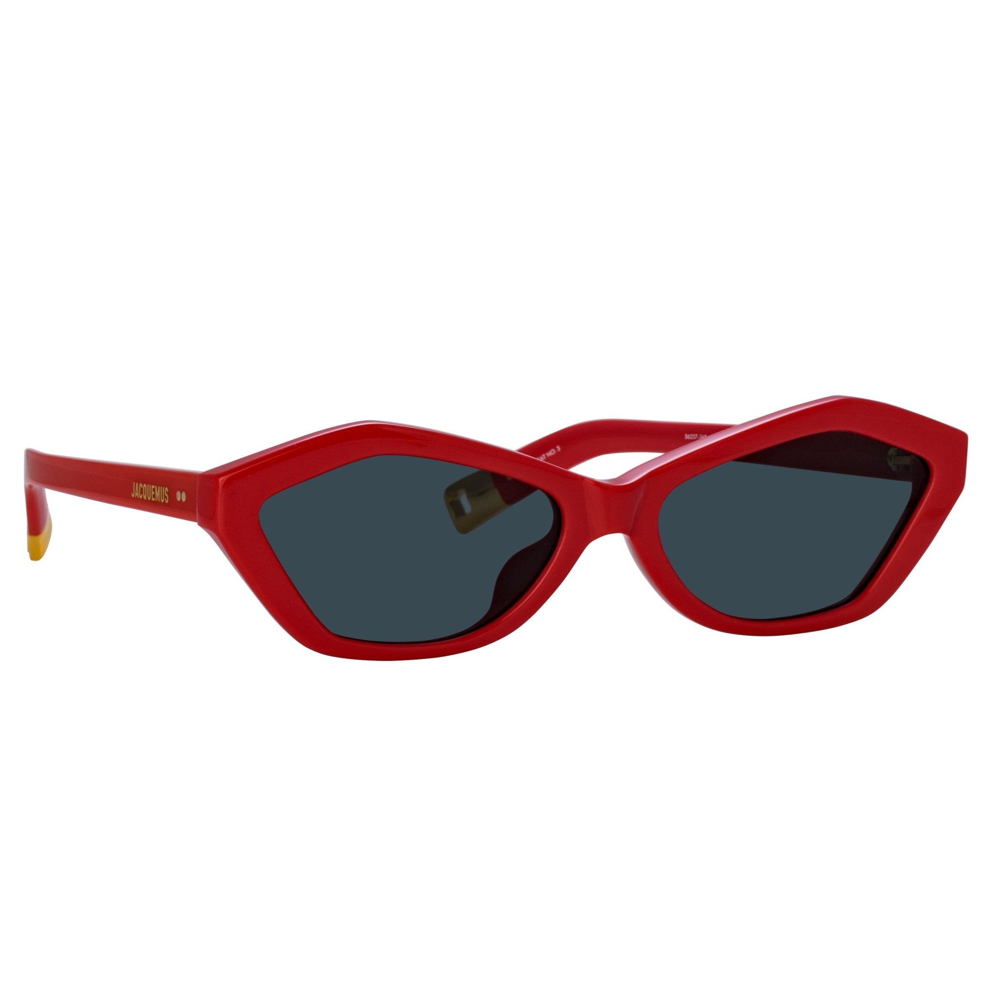 Bambino Angular Sunglasses in Red - LINDA FARROW - Sunglasses -