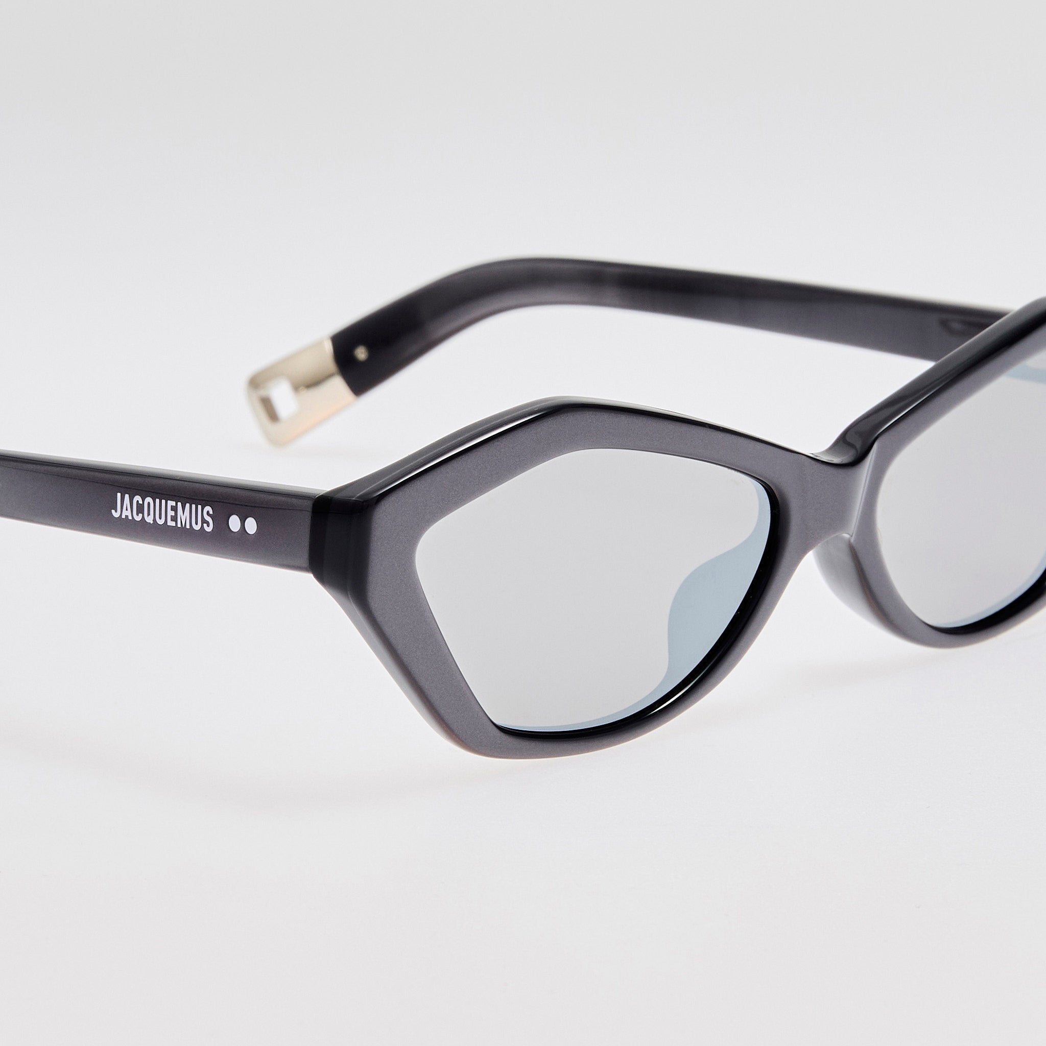 Bambino Sunglasses in Metallic Gunmetal - LINDA FARROW - Sunglasses -