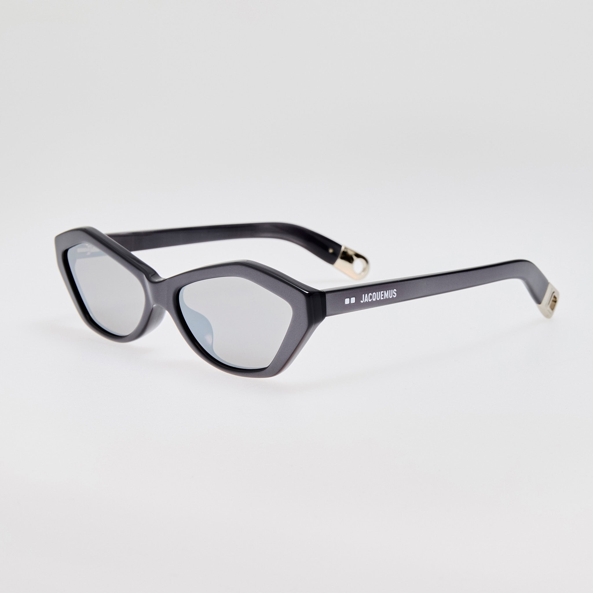 Bambino Sunglasses in Metallic Gunmetal - LINDA FARROW - Sunglasses -