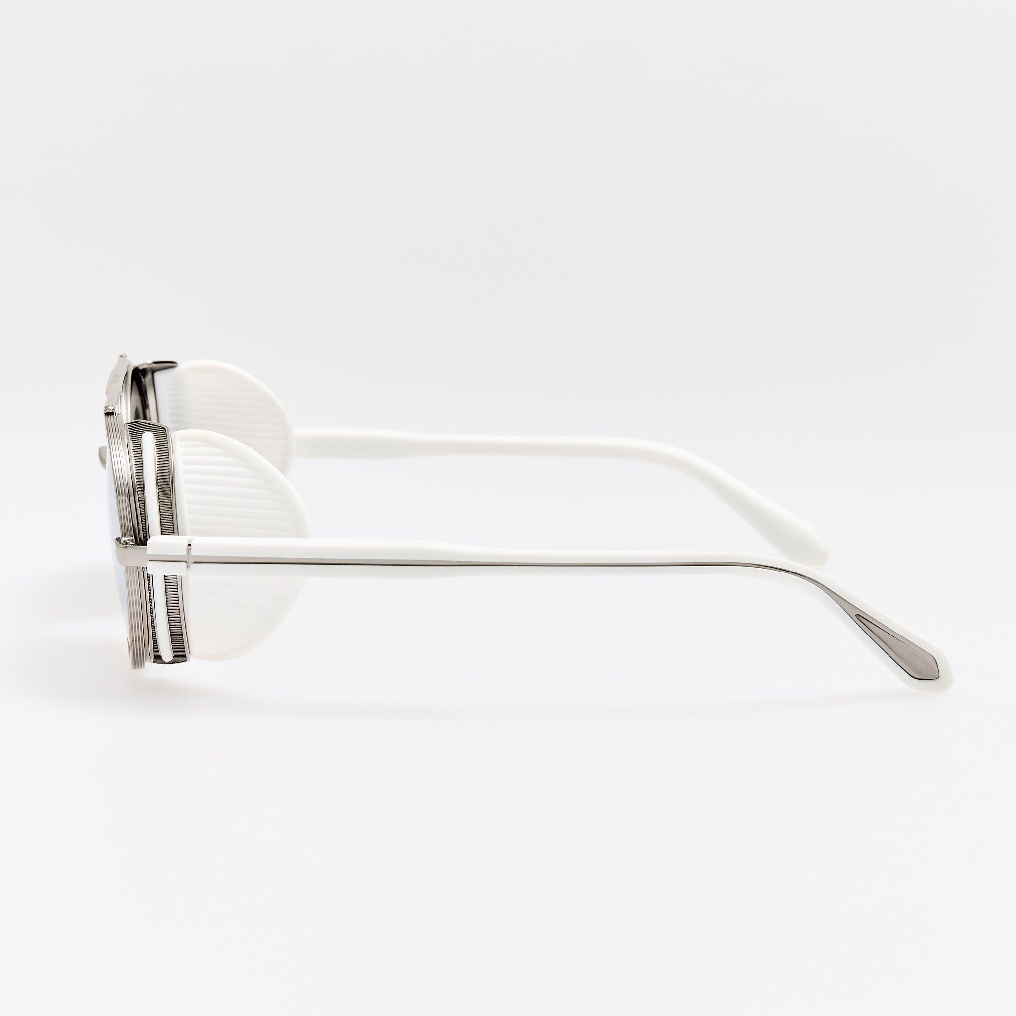 Baret Explorer Sunglasses in 22K White Gold and Platinum - LINDA FARROW - Sunglasses -
