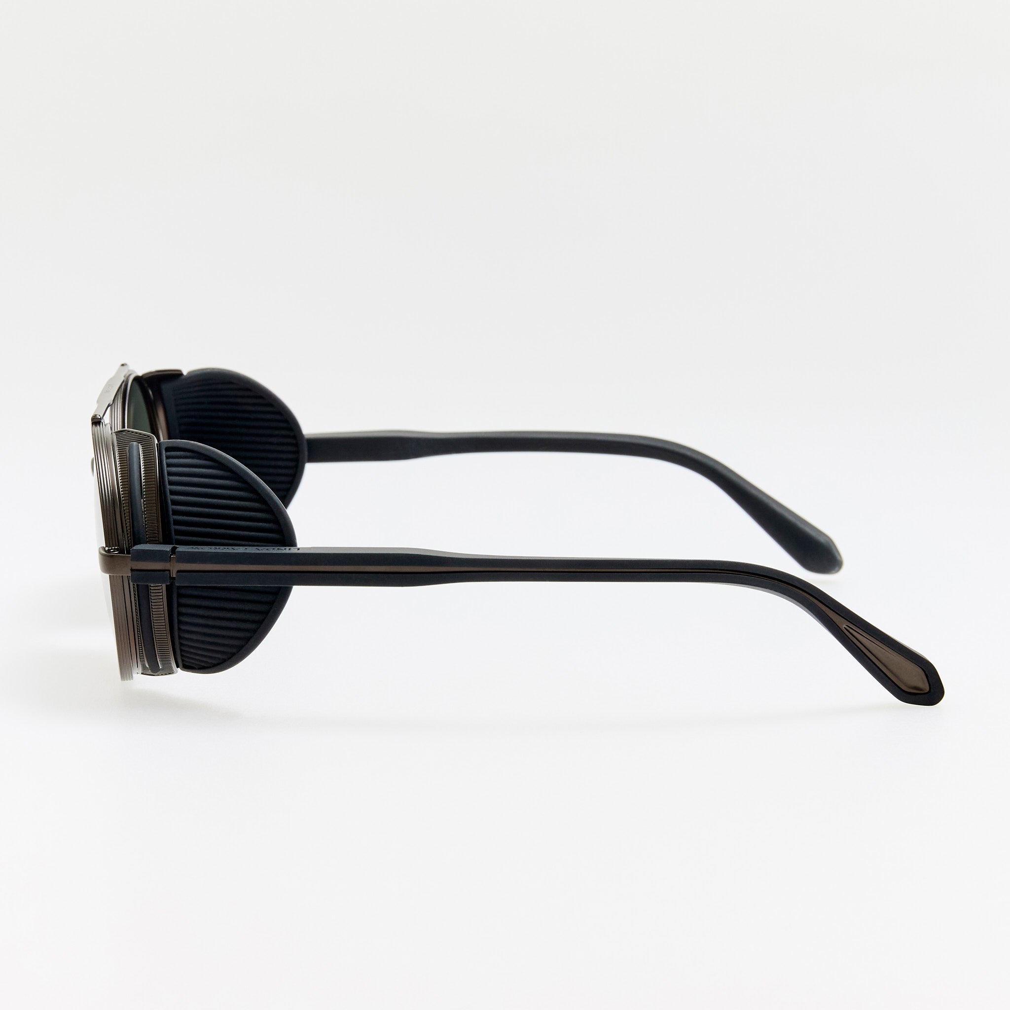 Baret Explorer Sunglasses in Matt Black Nickel - LINDA FARROW - Sunglasses -