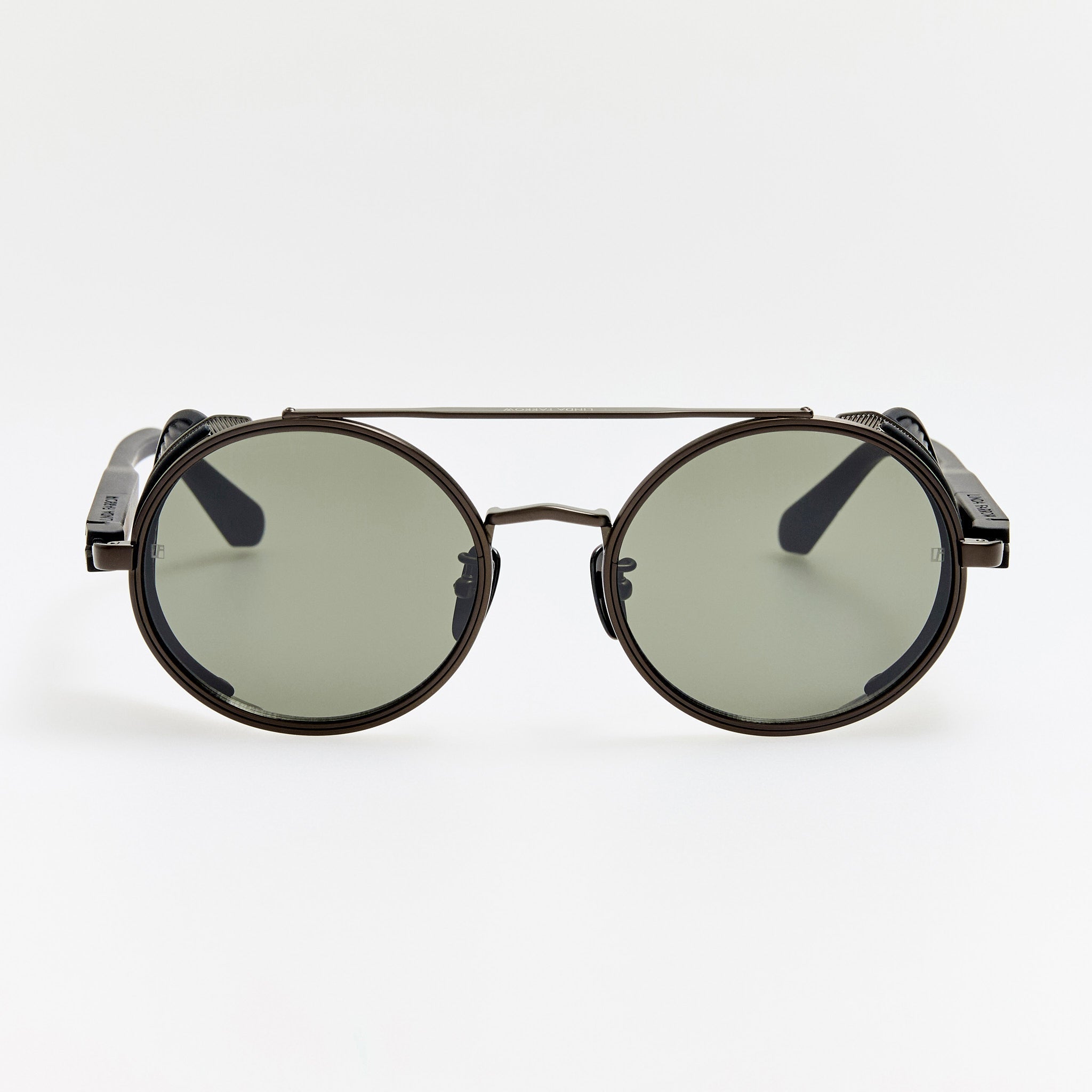 Baret Explorer Sunglasses in Matt Black Nickel - LINDA FARROW - Sunglasses -