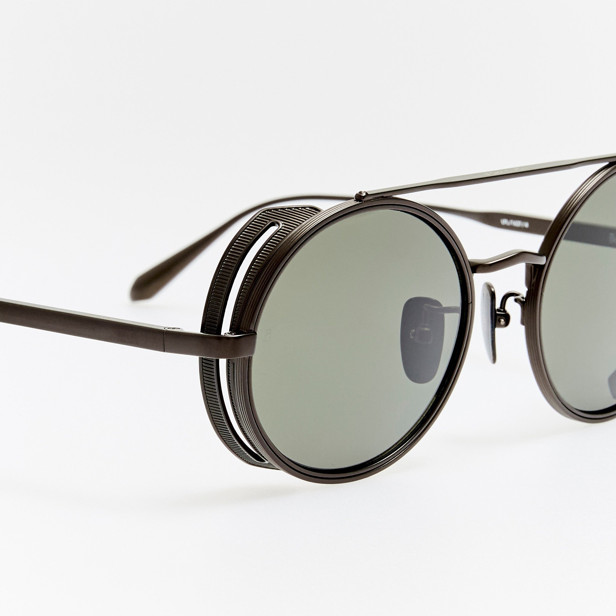 Baret Explorer Sunglasses in Matt Black Nickel - LINDA FARROW - Sunglasses -