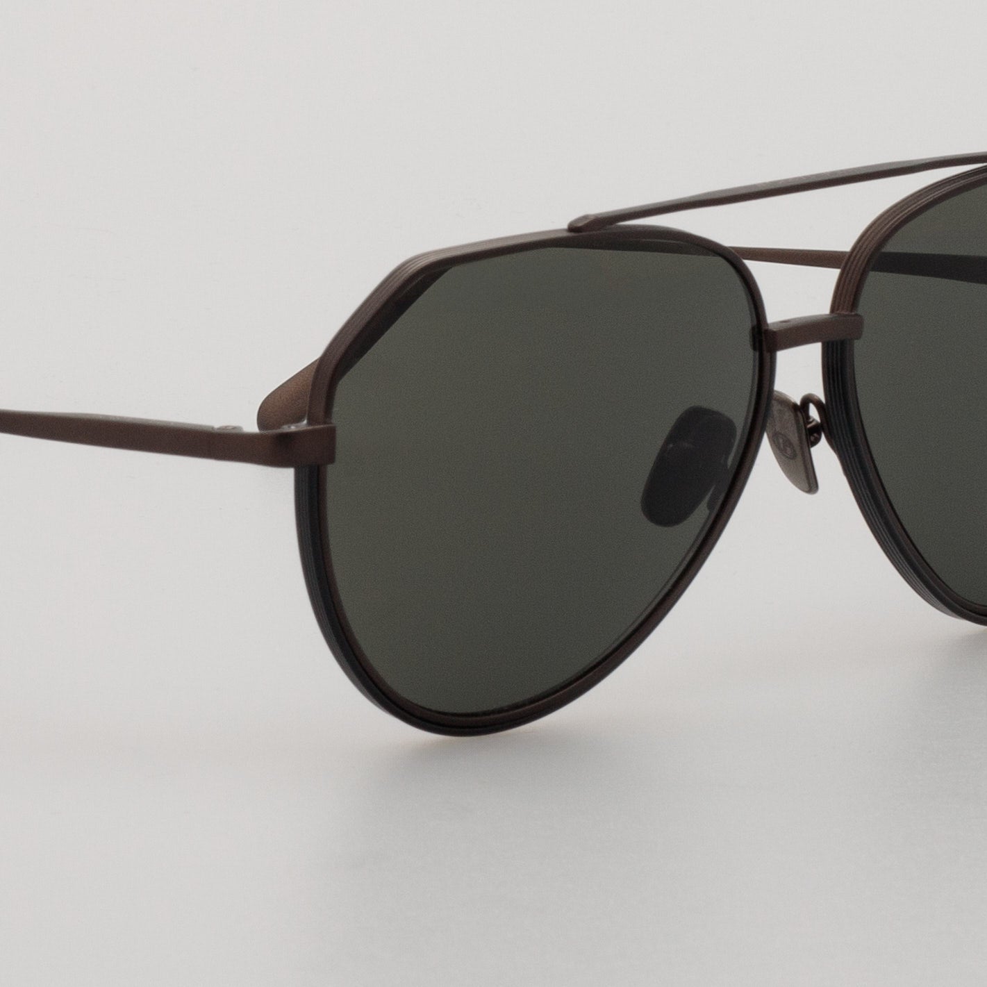 Bayer Sunglasses in Black Nickel - LINDA FARROW - Sunglasses -