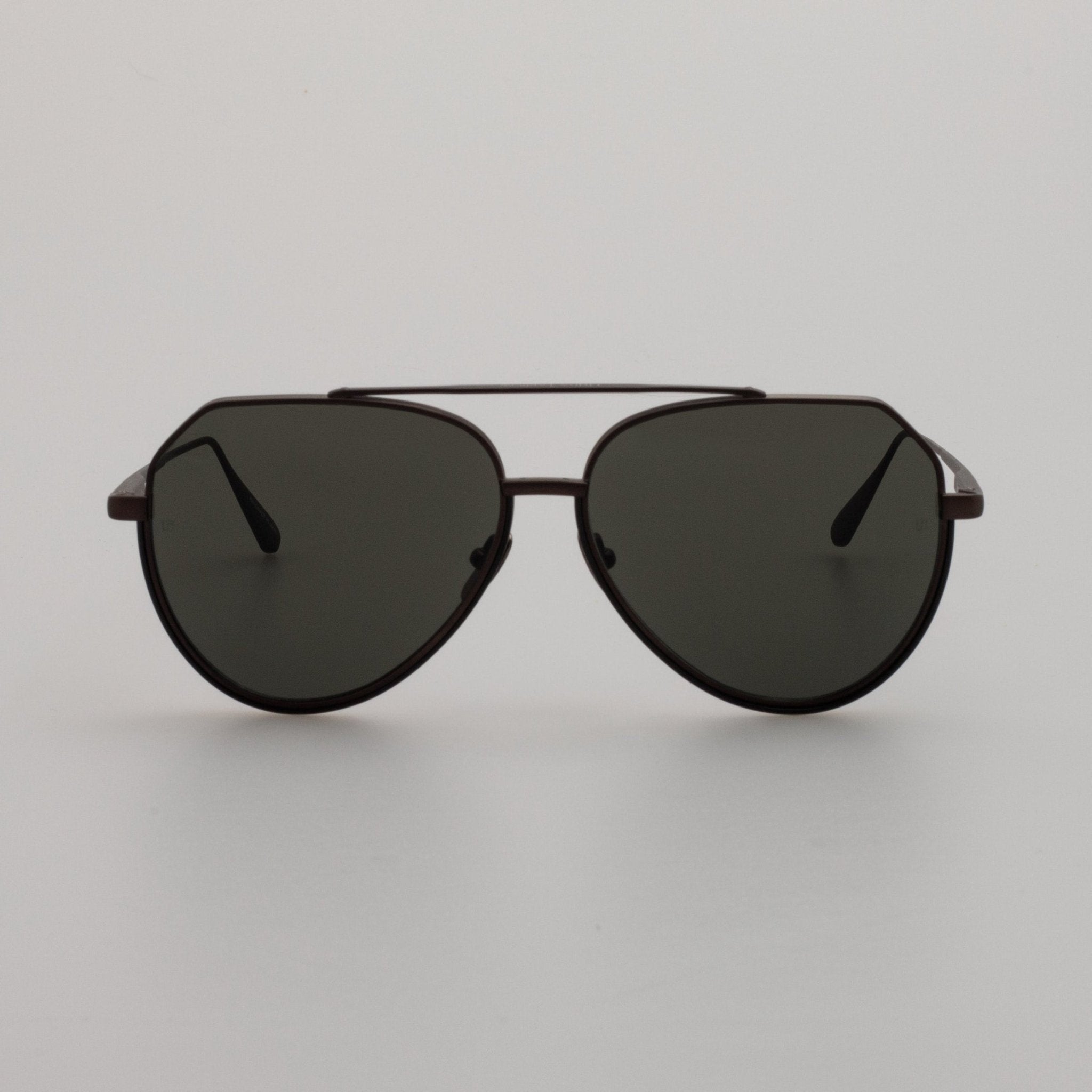 Bayer Sunglasses in Black Nickel - LINDA FARROW - Sunglasses -