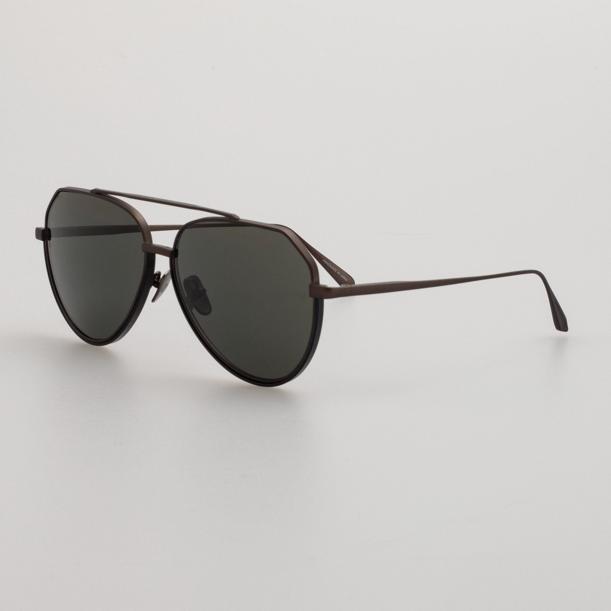 Bayer Sunglasses in Black Nickel - LINDA FARROW - Sunglasses -