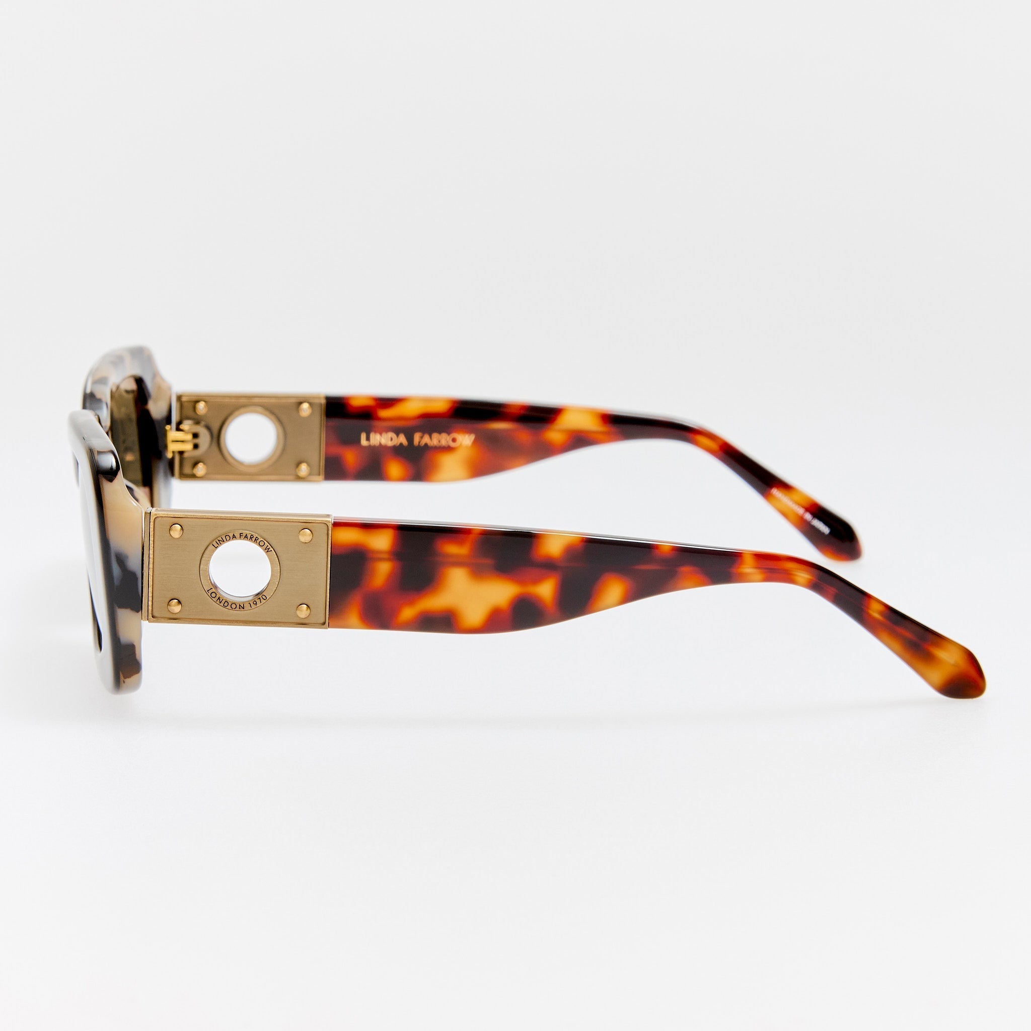 Belle Sunglasses in Black and Tortoiseshell - LINDA FARROW - Sunglasses -