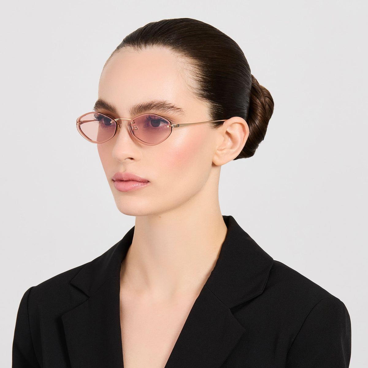 Bellini Sunglasses in Gold and Blush - LINDA FARROW-Sunglasses-