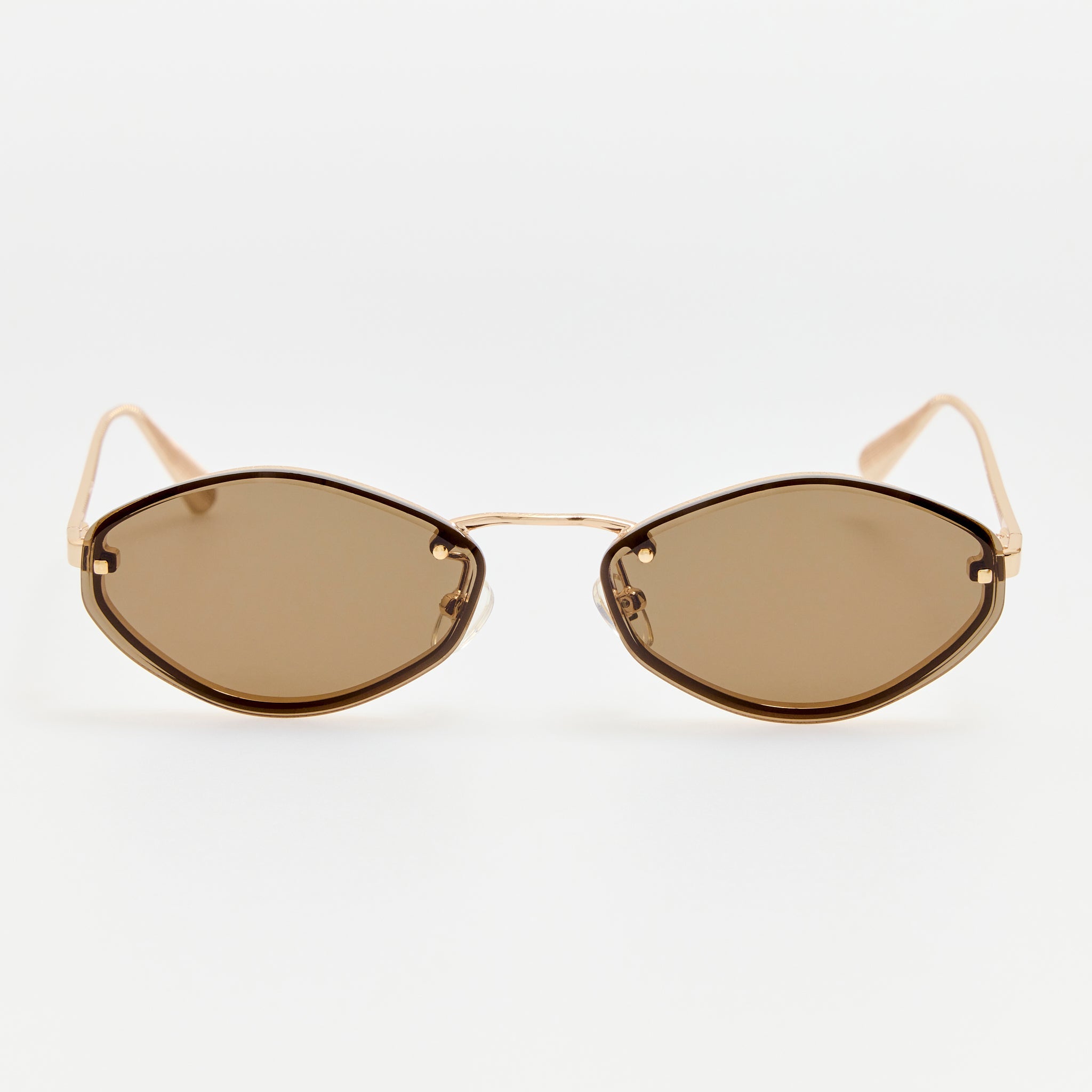 Bellini Sunglasses in Gold and Brown - LINDA FARROW-Sunglasses-