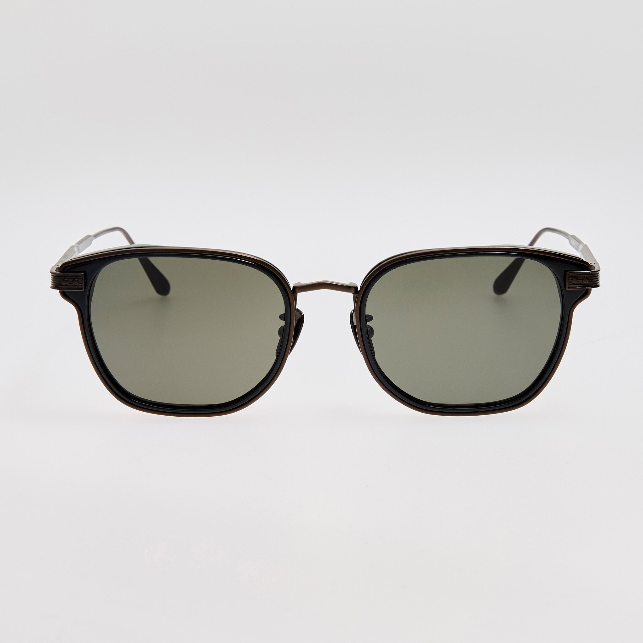 Blakher Sunglasses in Black Matt Nickel - LINDA FARROW - Sunglasses -