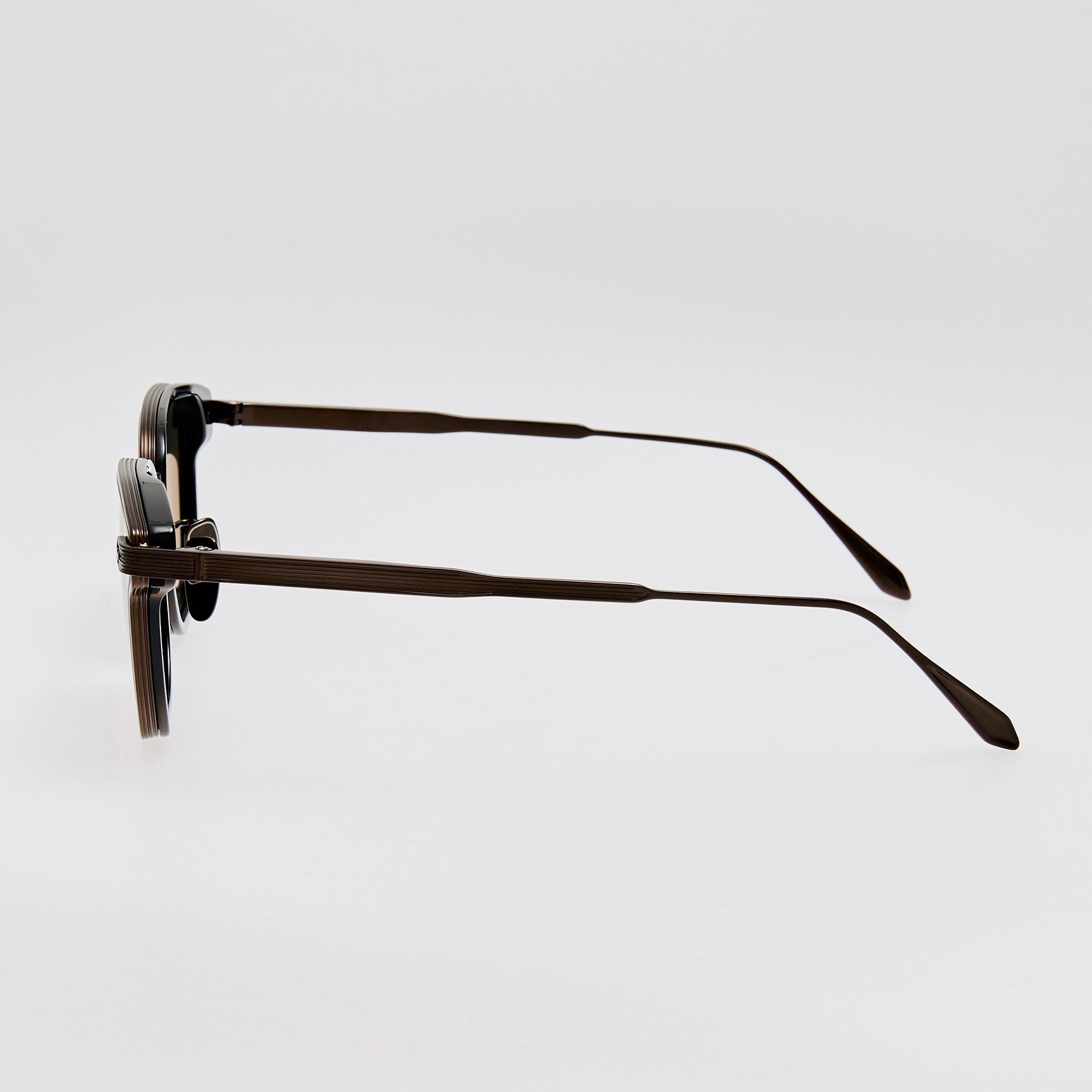 Blakher Sunglasses in Black Matt Nickel - LINDA FARROW - Sunglasses -