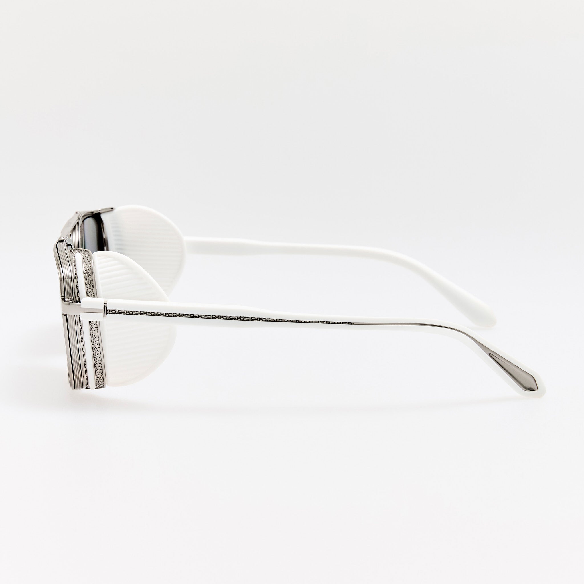 Boyd Explorer Sunglasses in 22K White Gold and Platinum - LINDA FARROW - Sunglasses -