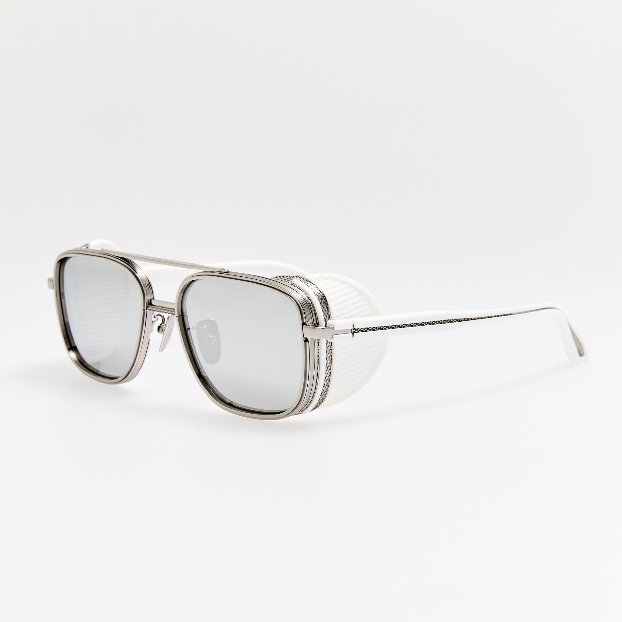 Boyd Explorer Sunglasses in 22K White Gold and Platinum - LINDA FARROW - Sunglasses -