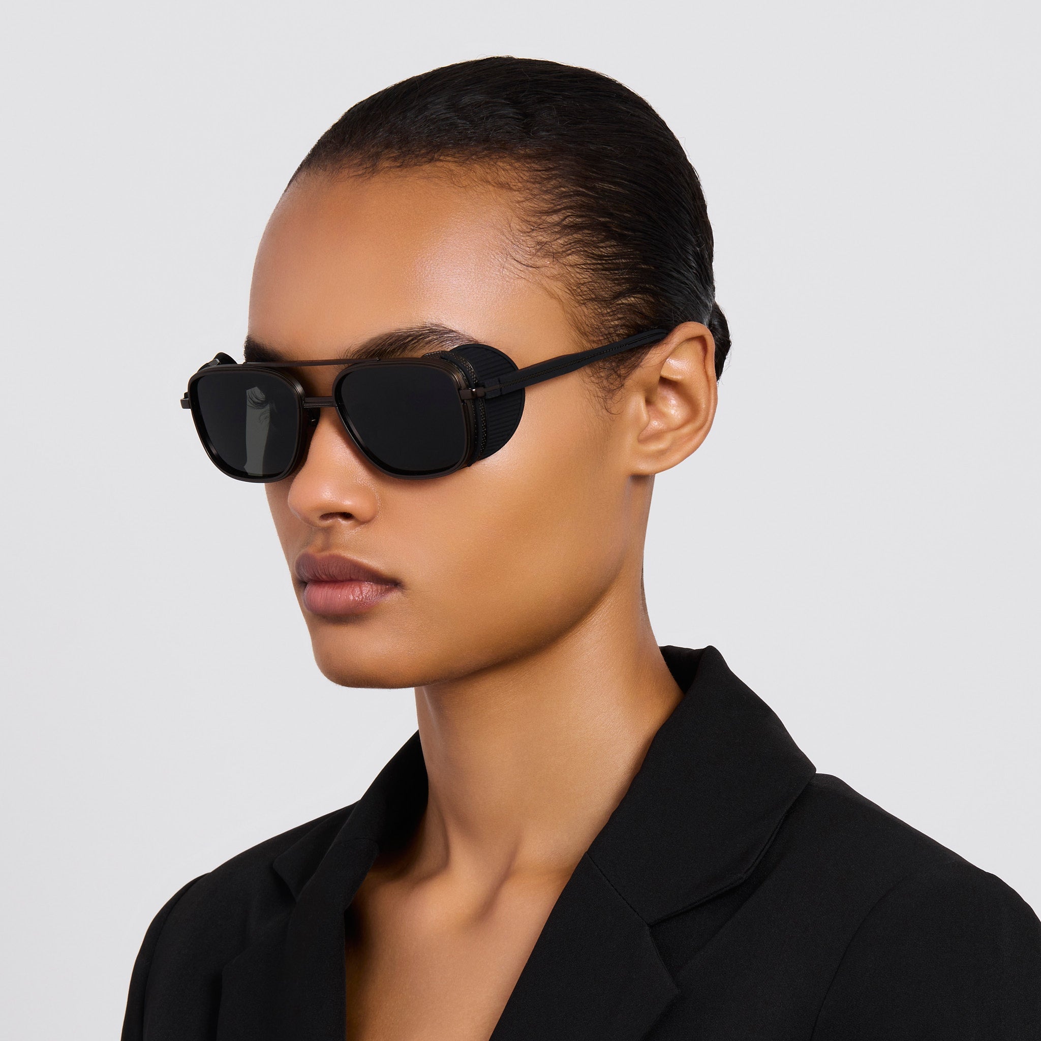 Boyd Explorer Sunglasses in Matt Black Nickel - LINDA FARROW - Sunglasses -