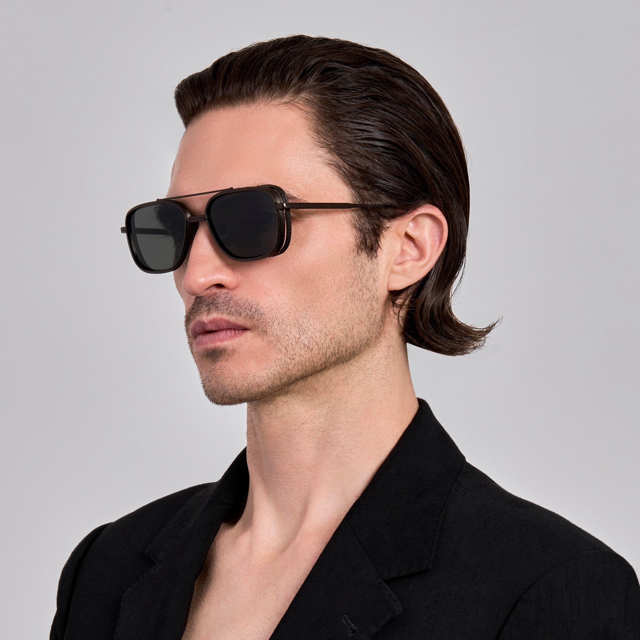 Boyd Explorer Sunglasses in Matt Black Nickel - LINDA FARROW - Sunglasses -