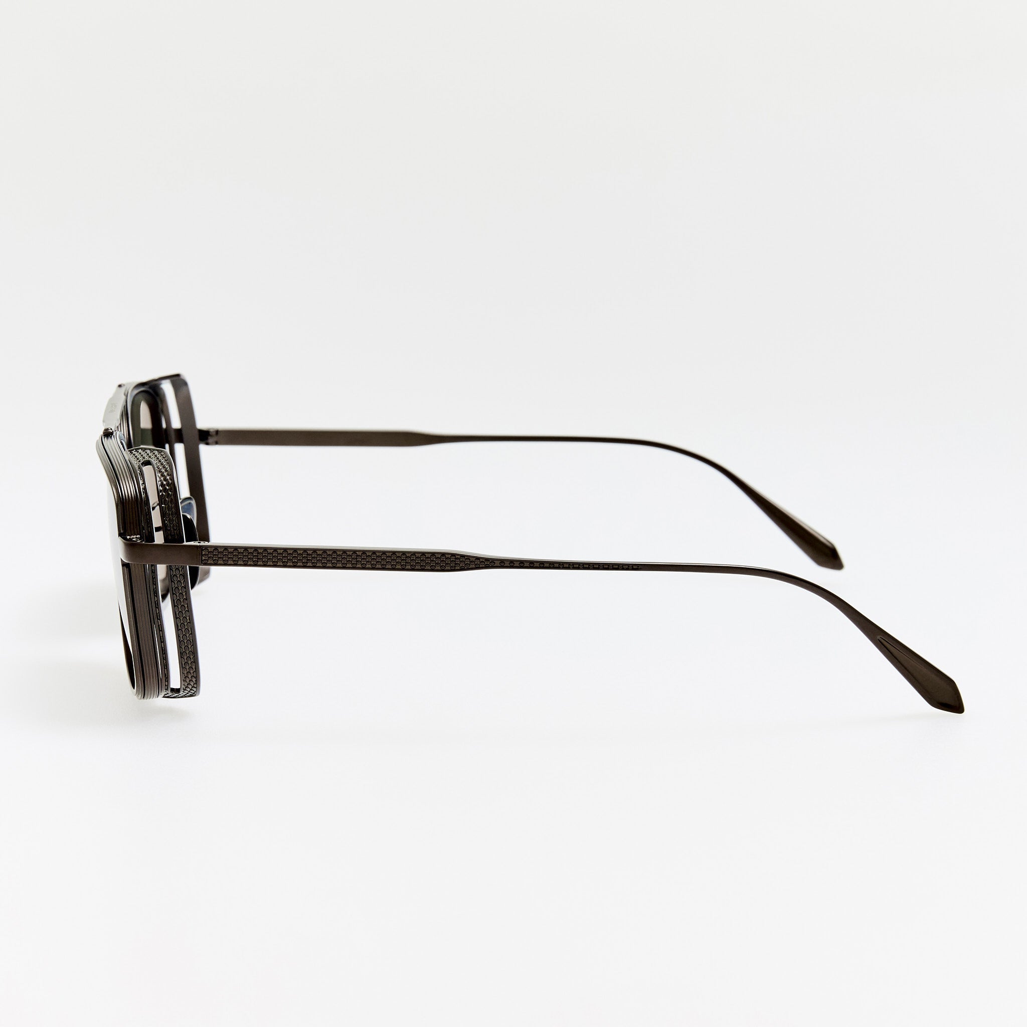 Boyd Explorer Sunglasses in Matt Black Nickel - LINDA FARROW - Sunglasses -