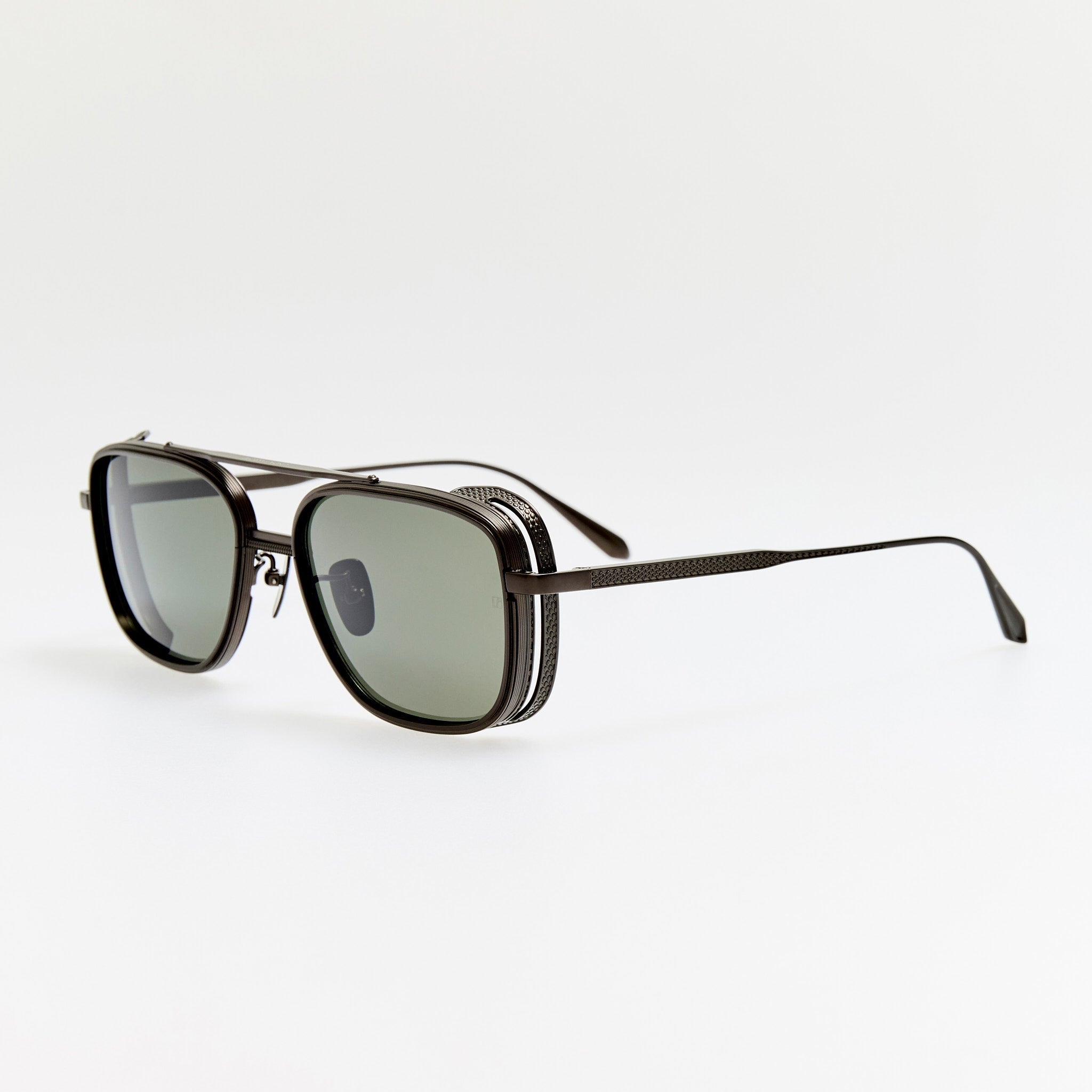 Boyd Explorer Sunglasses in Matt Black Nickel - LINDA FARROW - Sunglasses -