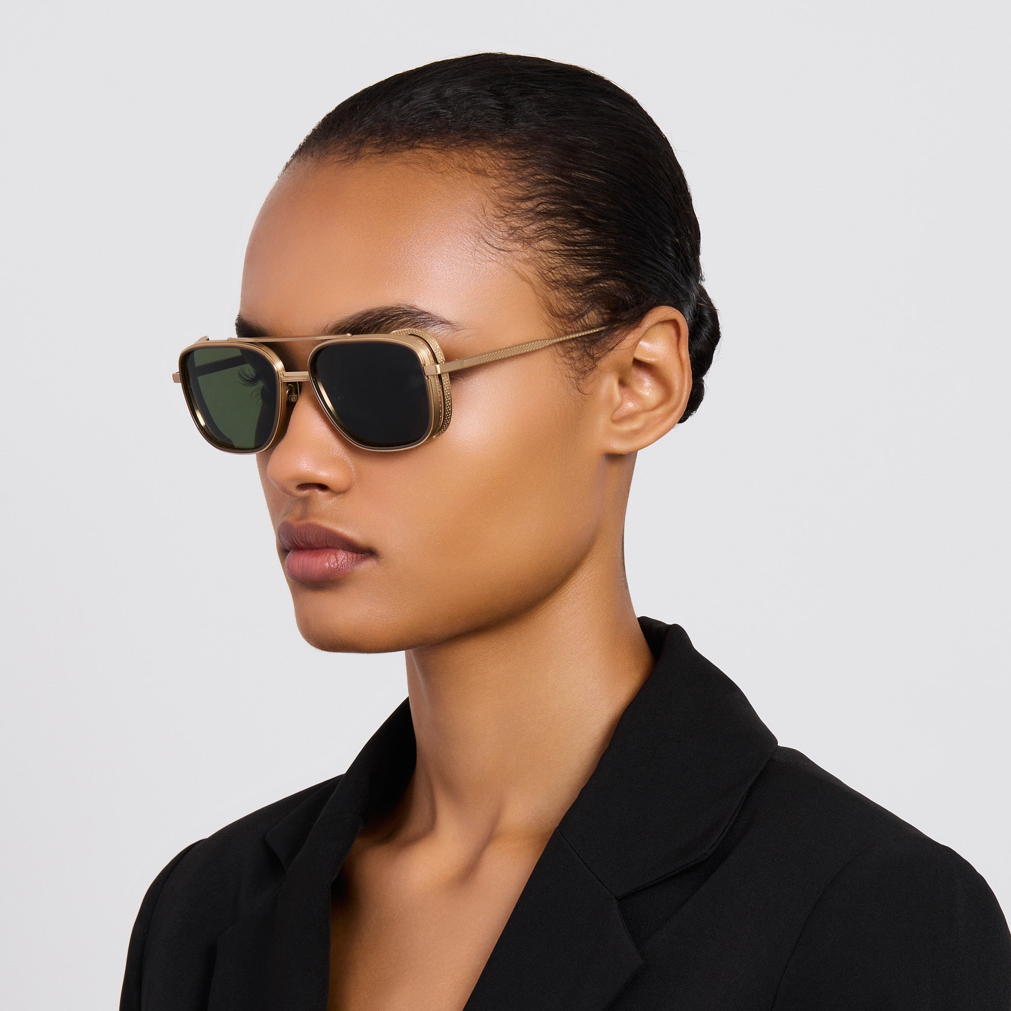 Boyd Explorer Sunglasses in Matt Champagne - LINDA FARROW - Sunglasses -