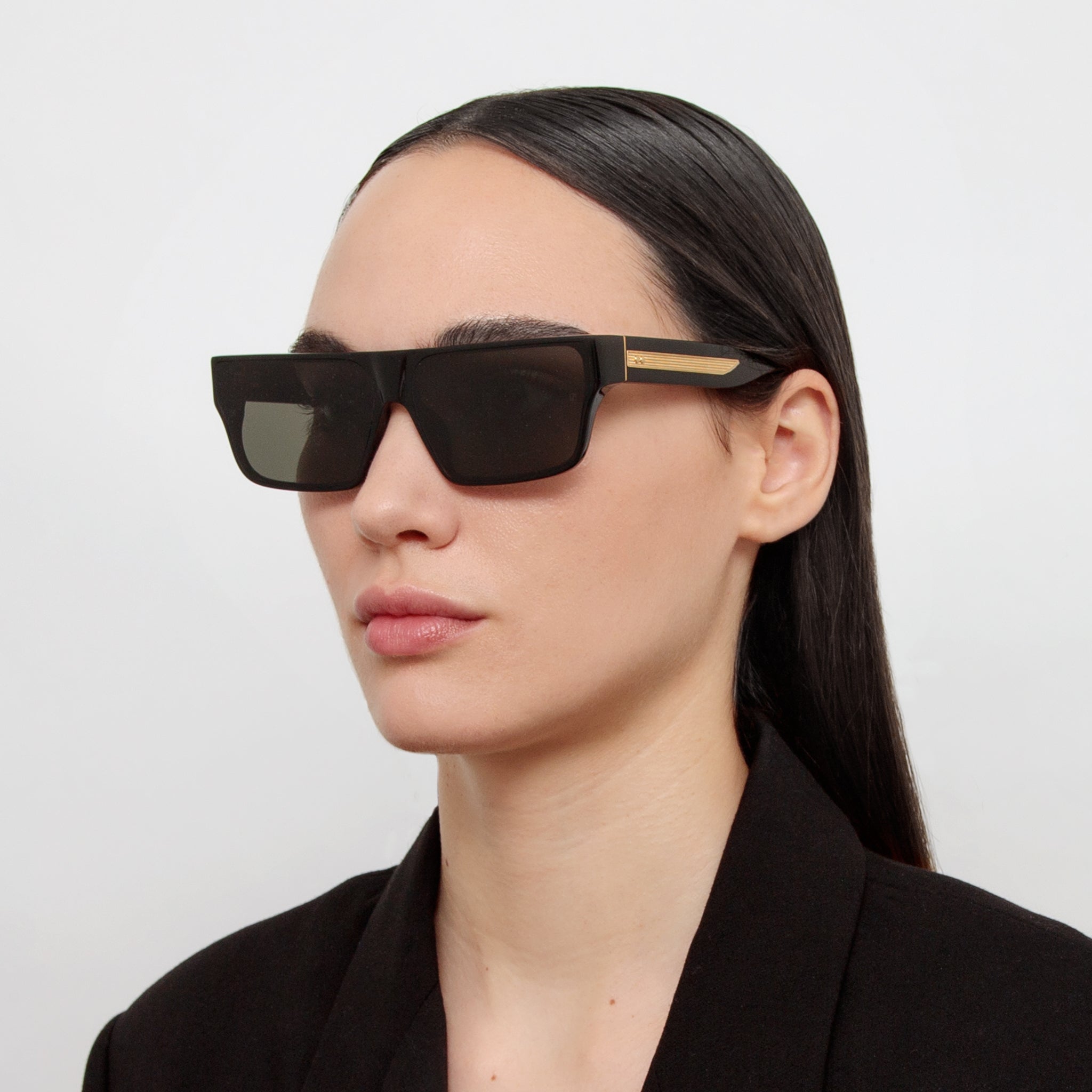 Brady Sunglasses in Black - LINDA FARROW - Sunglasses -