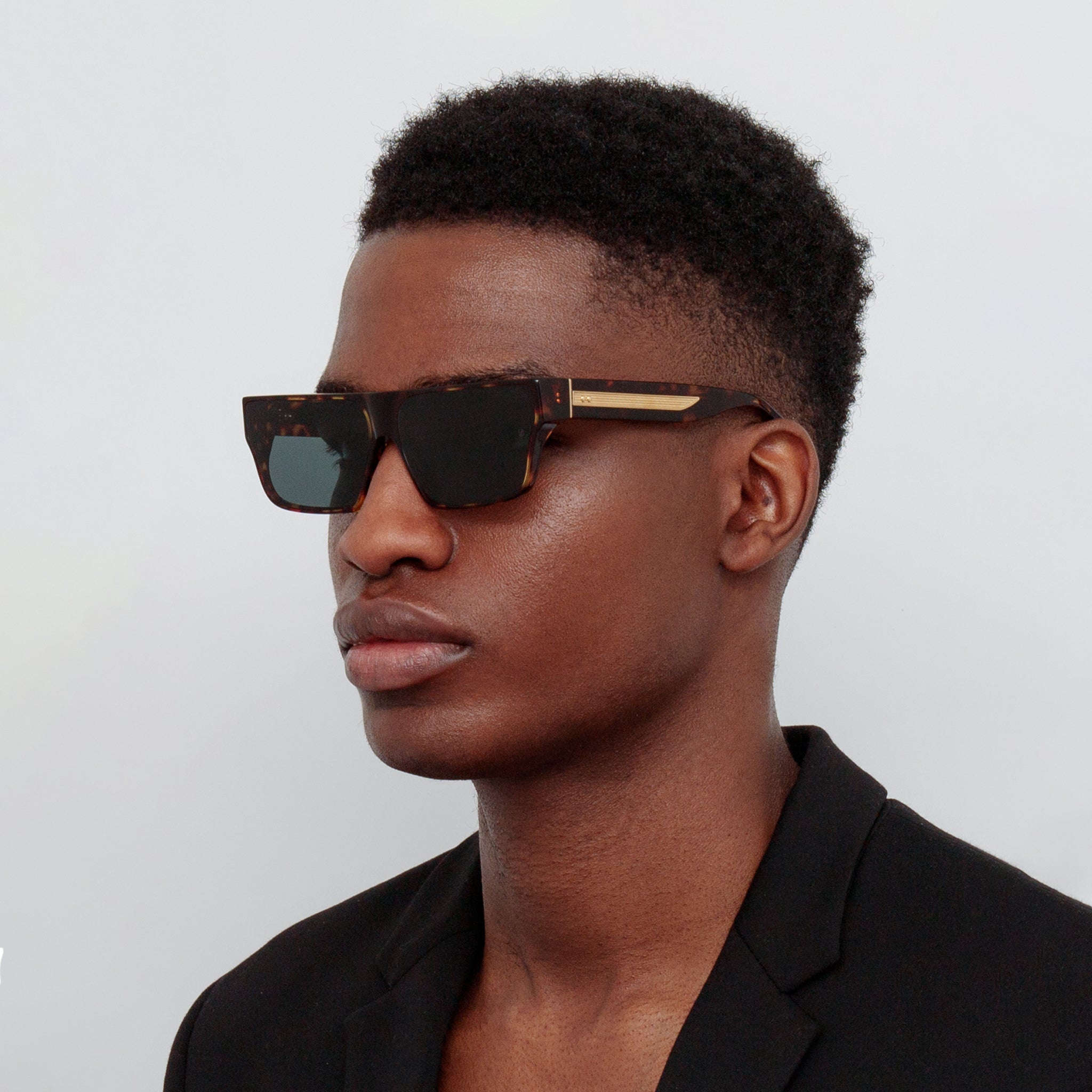 Brady Sunglasses in Tortoiseshell - LINDA FARROW - Sunglasses -