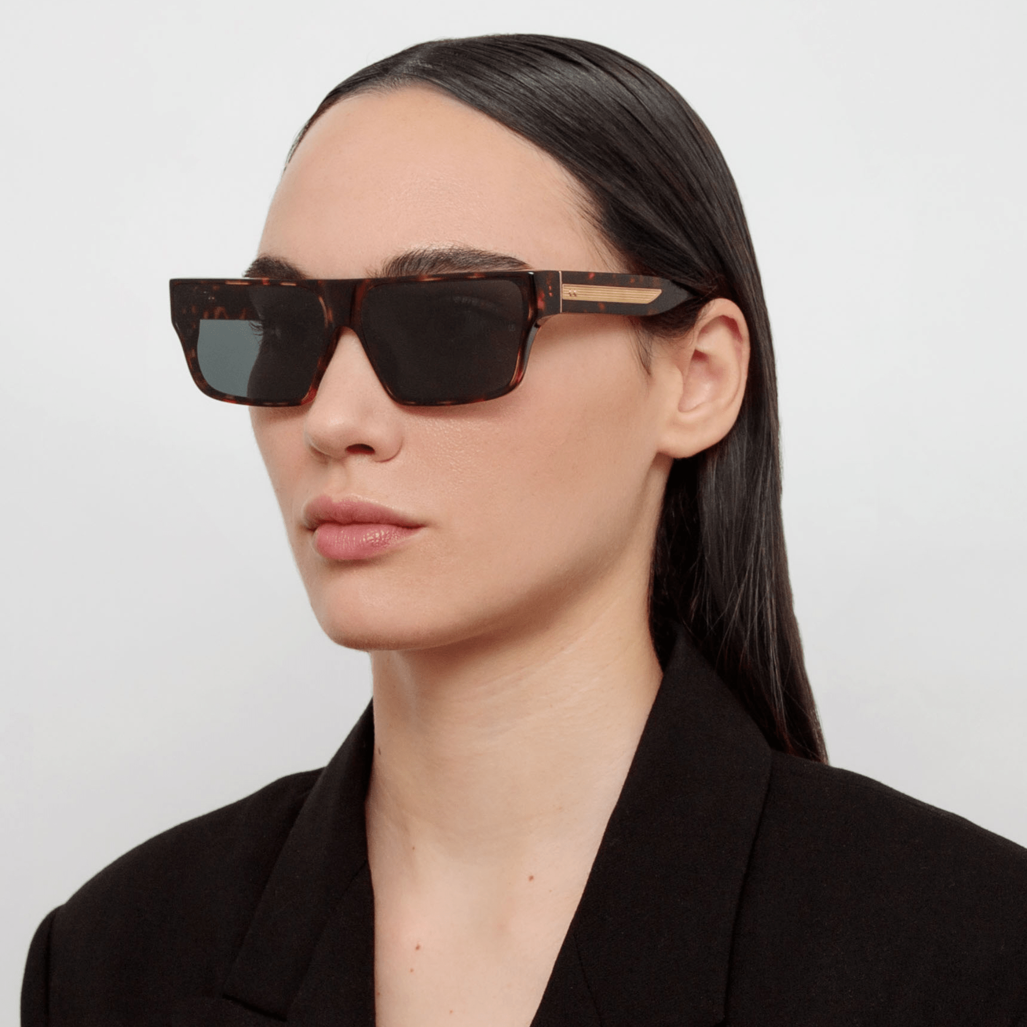 Brady Sunglasses in Tortoiseshell - LINDA FARROW - Sunglasses -