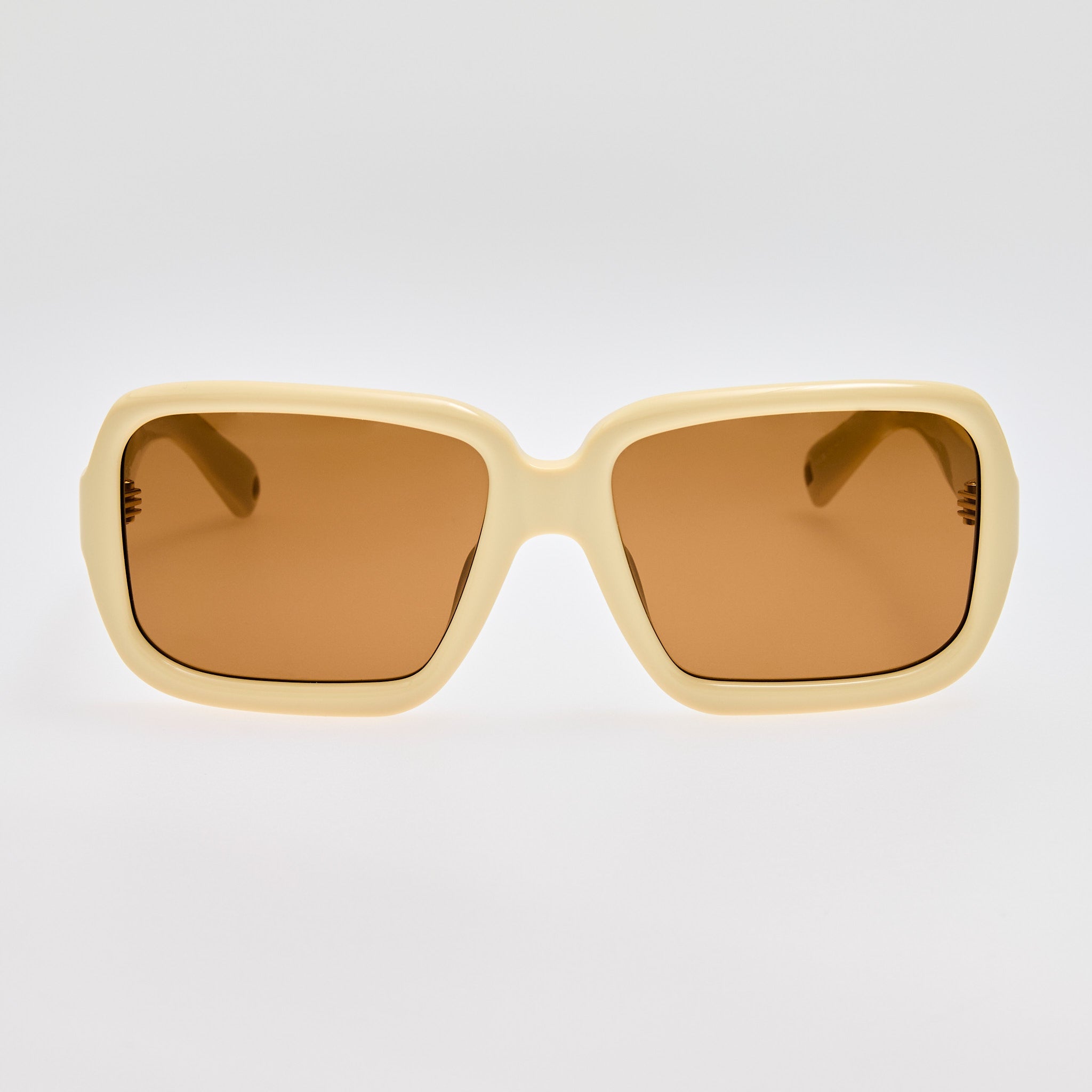 Cabana Oversize Sunglasses in Sand - LINDA FARROW - Sunglasses -