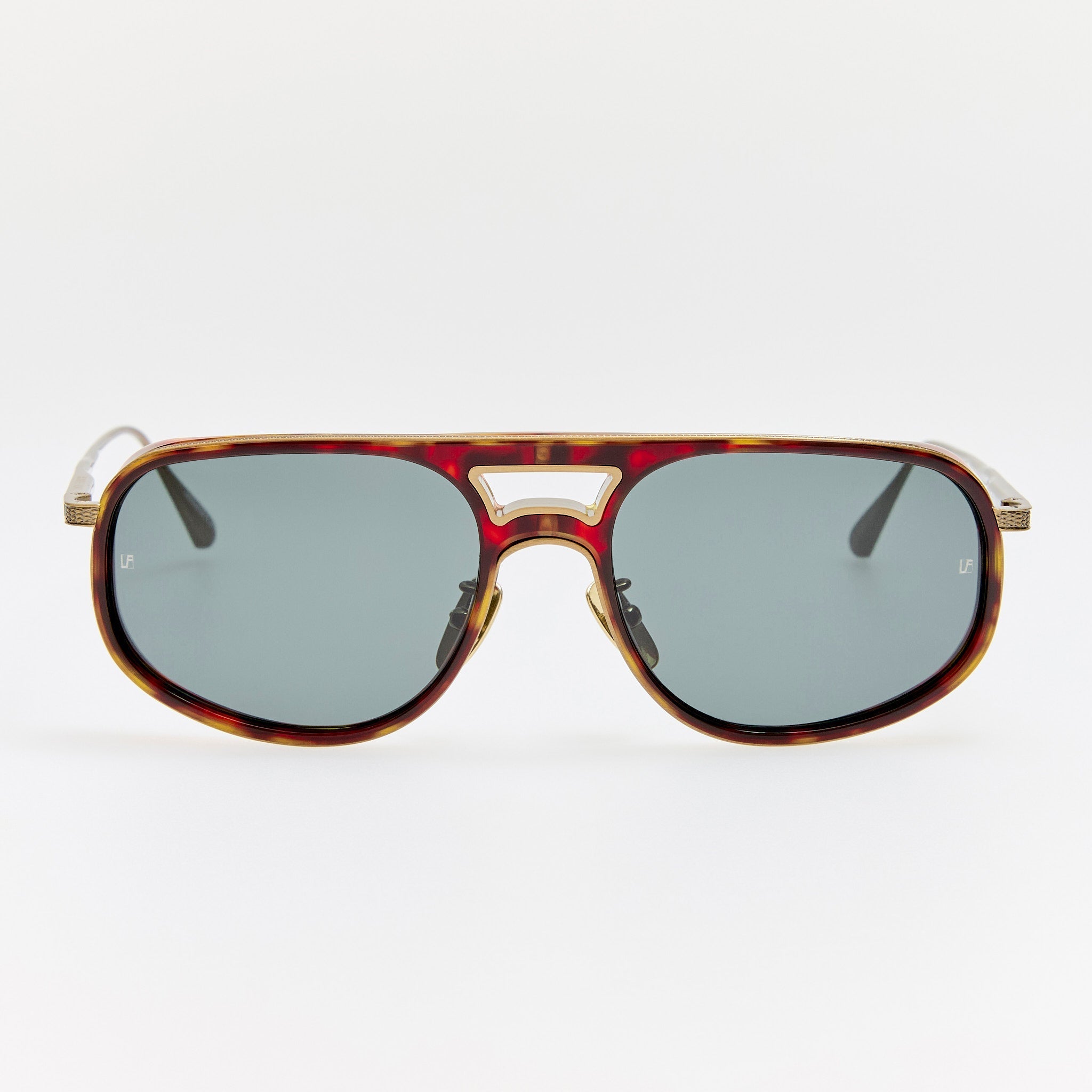 Calder Sunglasses in Dark Tortoiseshell - LINDA FARROW - Sunglasses -