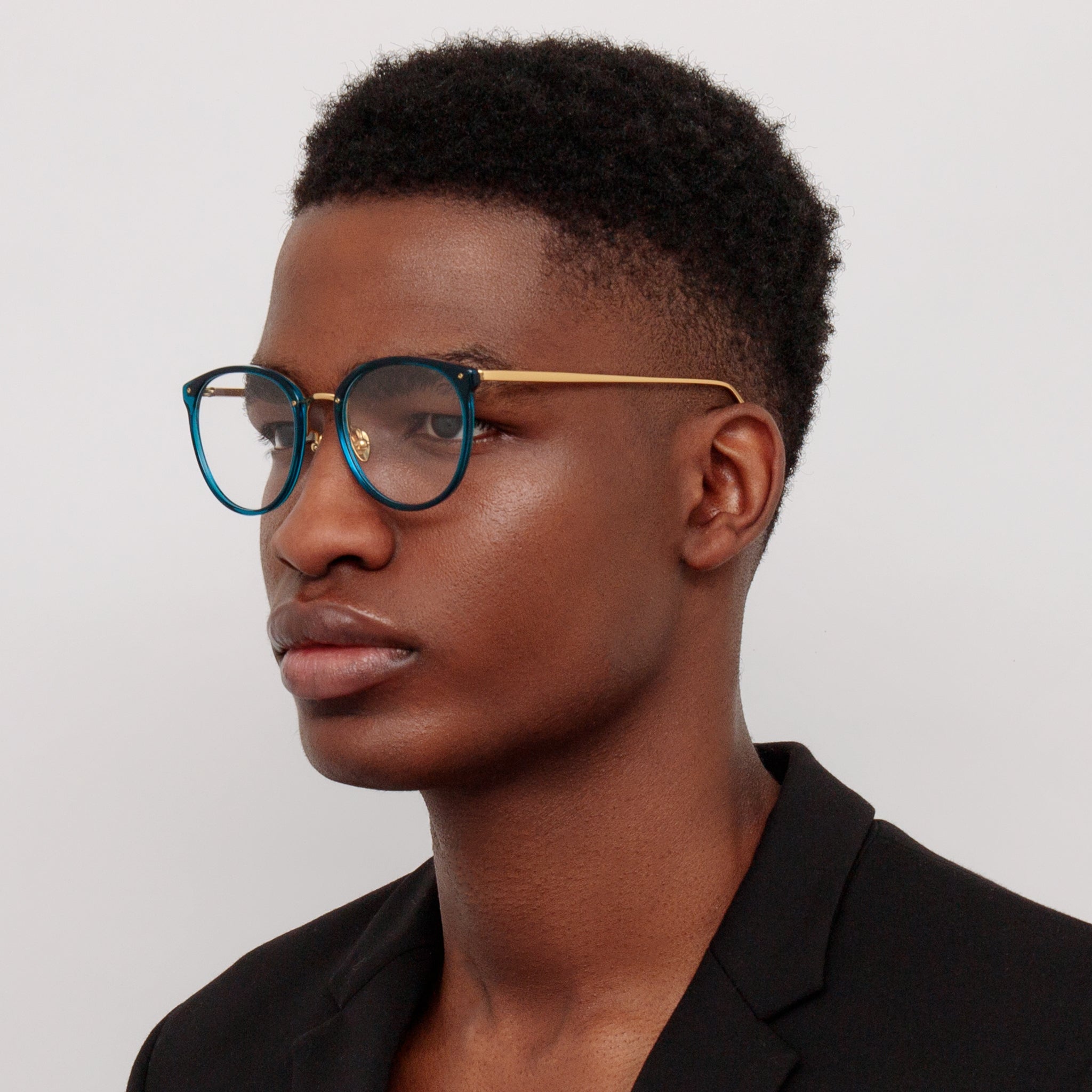 Calthorpe Optical Frame in Aqua - LINDA FARROW - Optical Frame -