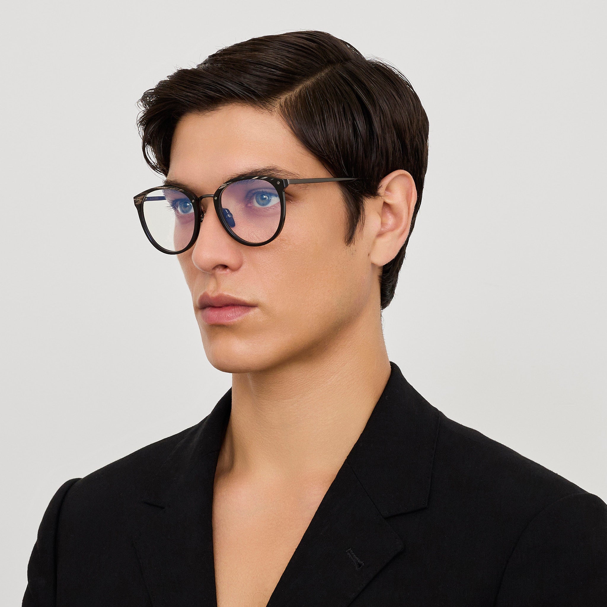Calthorpe Optical Frame in Buffalo Horn and 925 Sterling Silver - LINDA FARROW - Optical Frame -