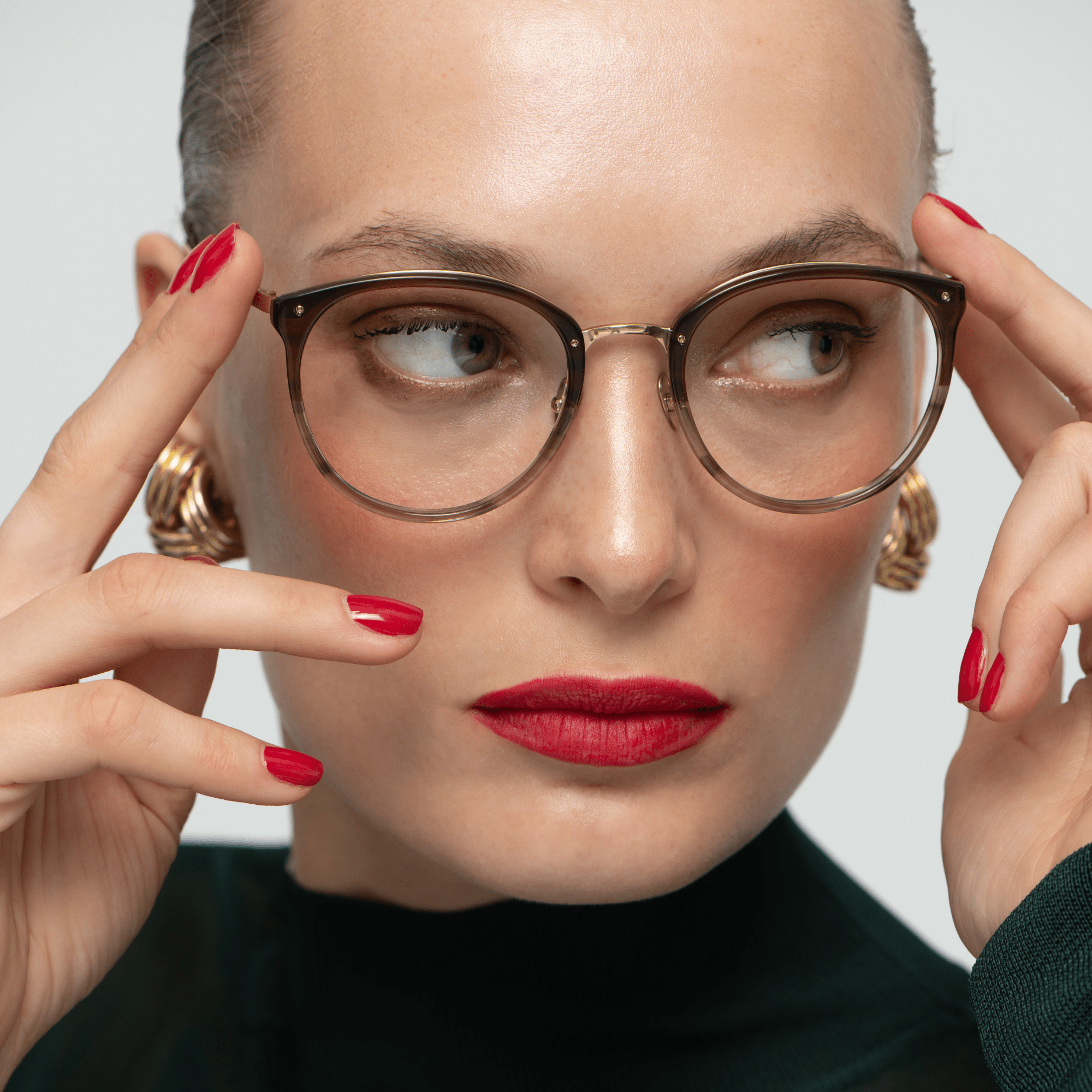 Calthorpe Optical Frame in Caramel Horn - LINDA FARROW - Optical Frame -