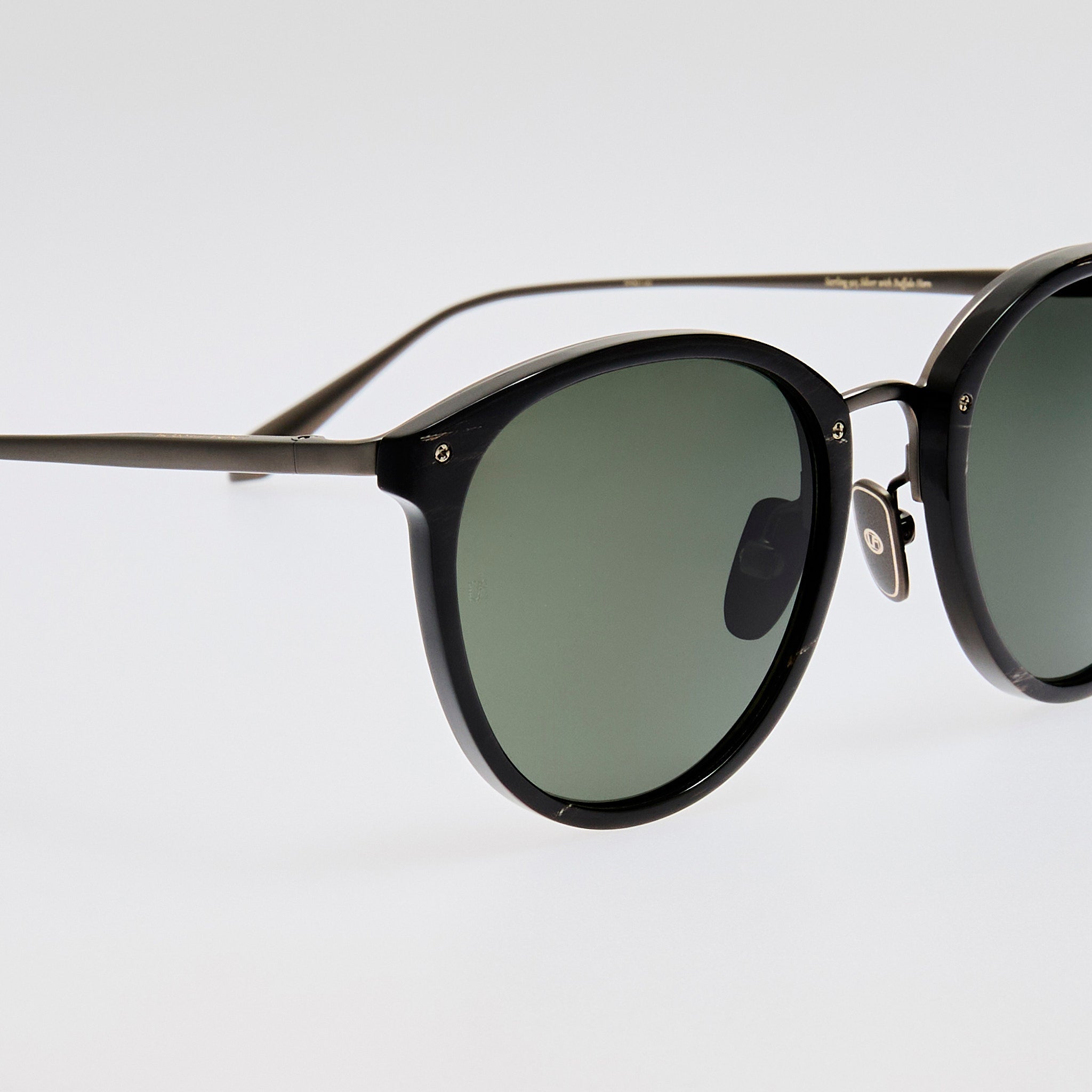 Calthorpe Sunglasses in Buffalo Horn and 925 Sterling Silver - LINDA FARROW - Sunglasses -