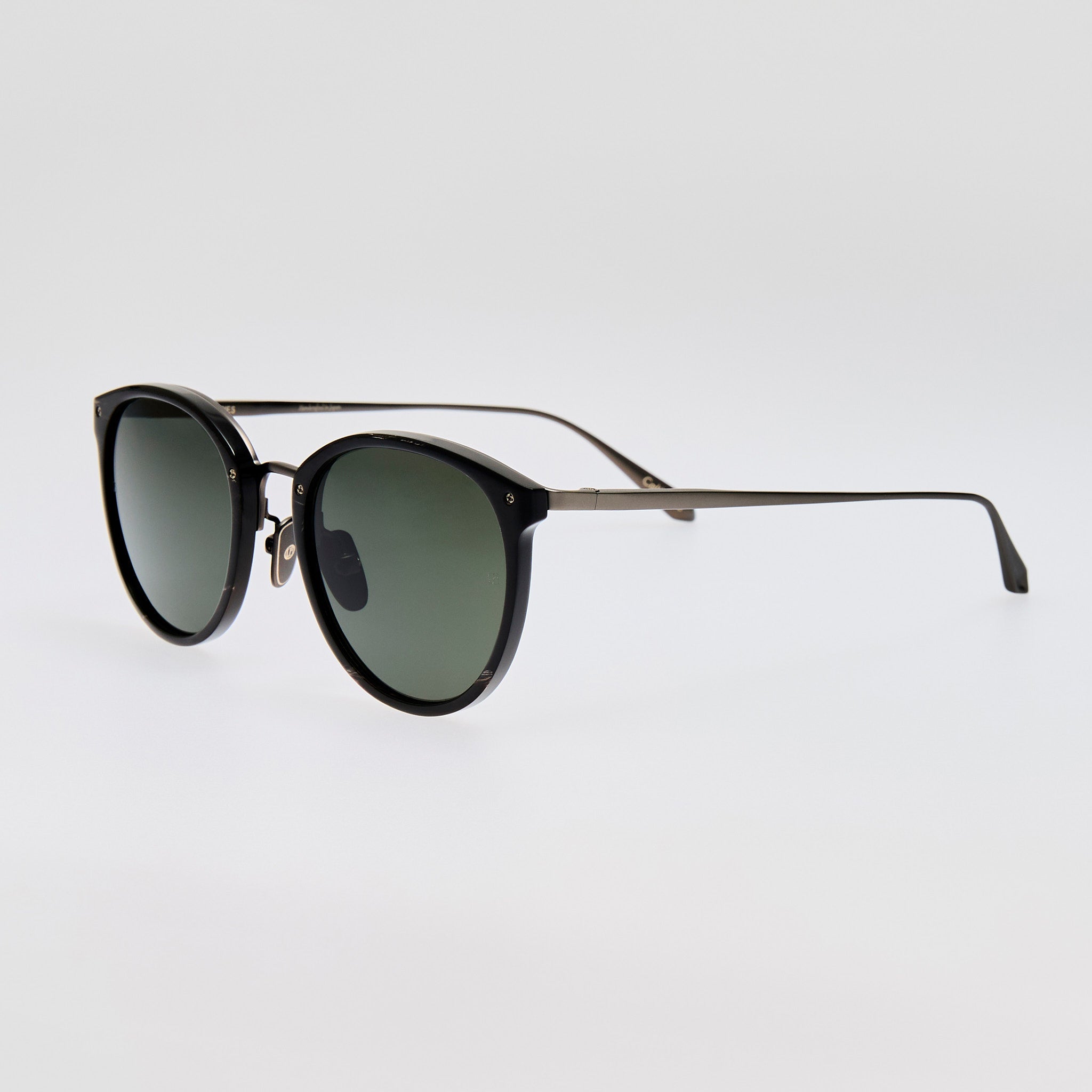Calthorpe Sunglasses in Buffalo Horn and 925 Sterling Silver - LINDA FARROW - Sunglasses -