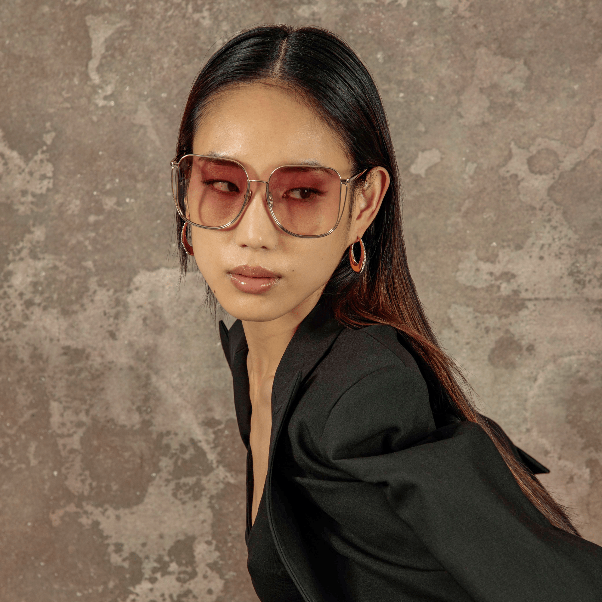 Camry Sunglasses in 22K Gold and Lilac - LINDA FARROW - Sunglasses -