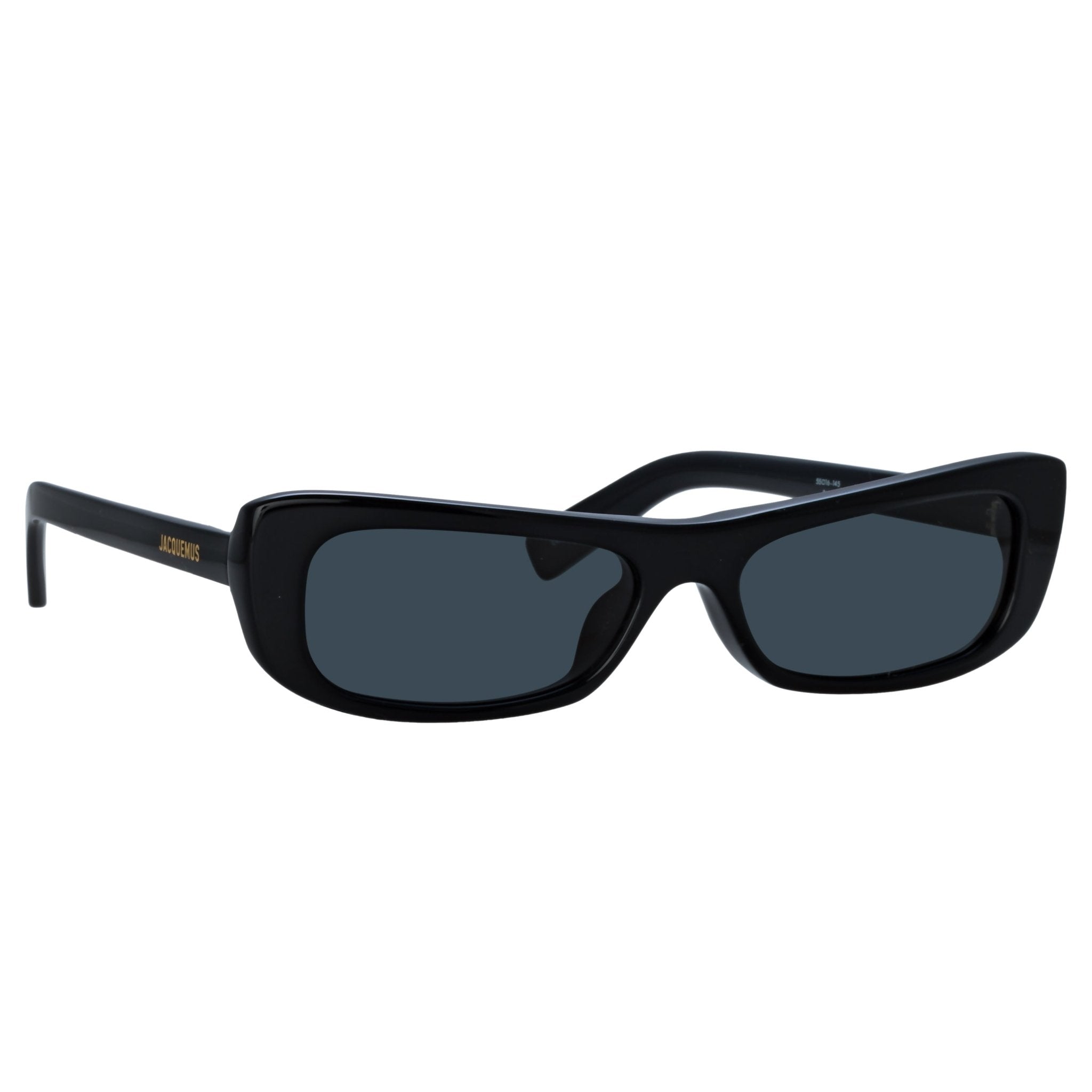 Capri Rectangular Sunglasses in Black - LINDA FARROW - Sunglasses -