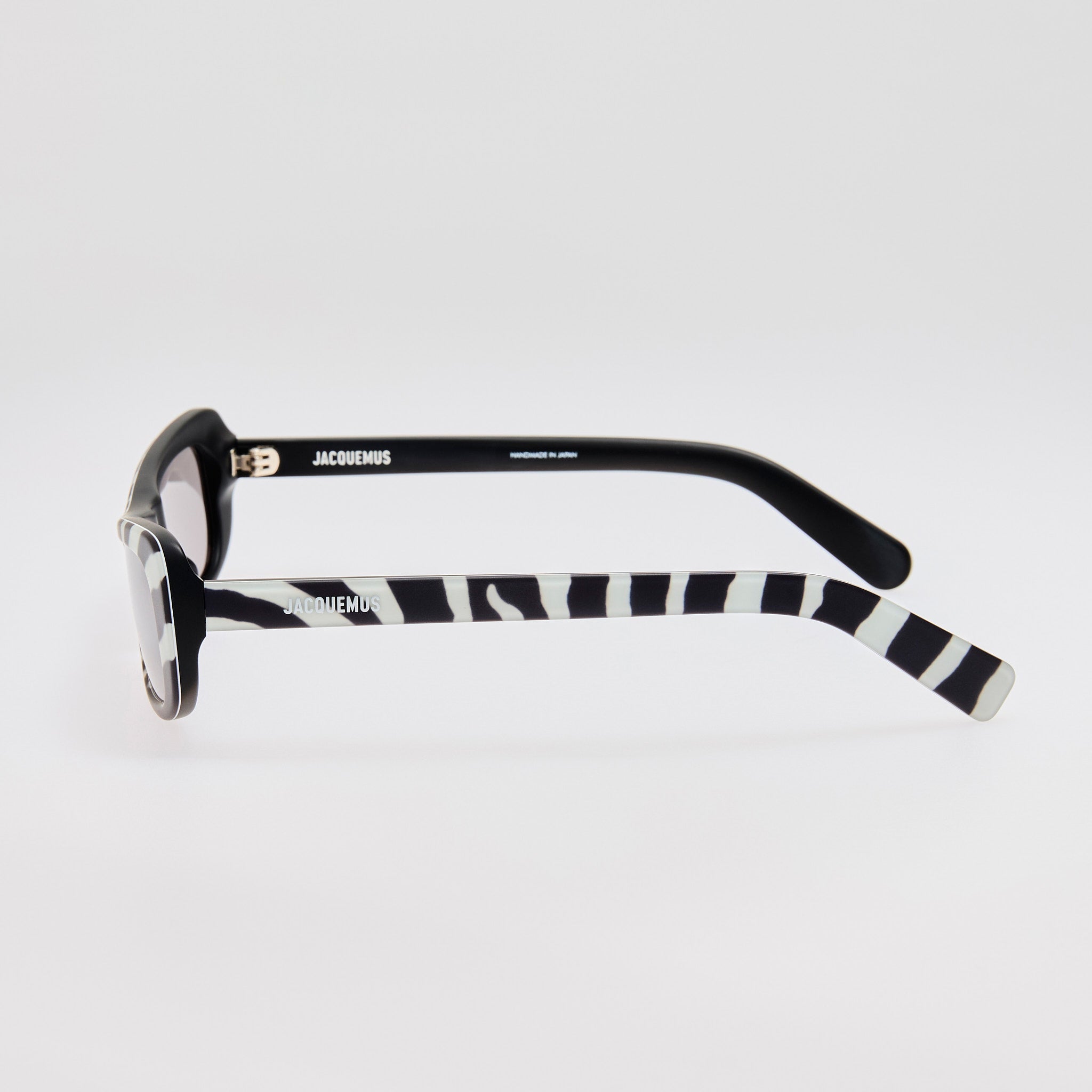 Capri Rectangular Sunglasses in Zebra Black - LINDA FARROW - Sunglasses -