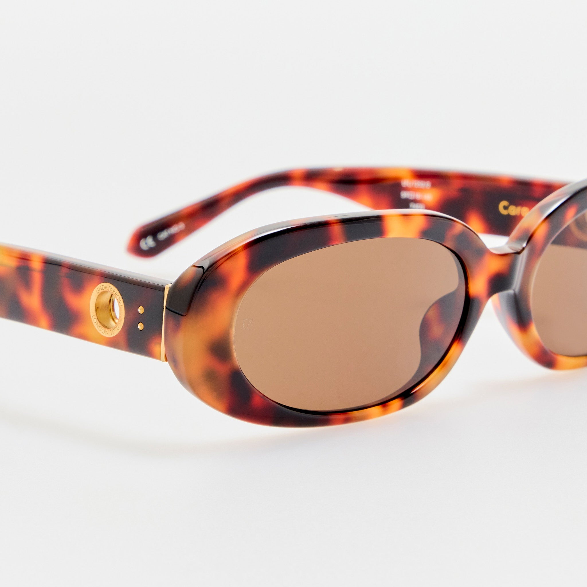 Cara Sunglasses in Tortoiseshell - LINDA FARROW - Sunglasses -
