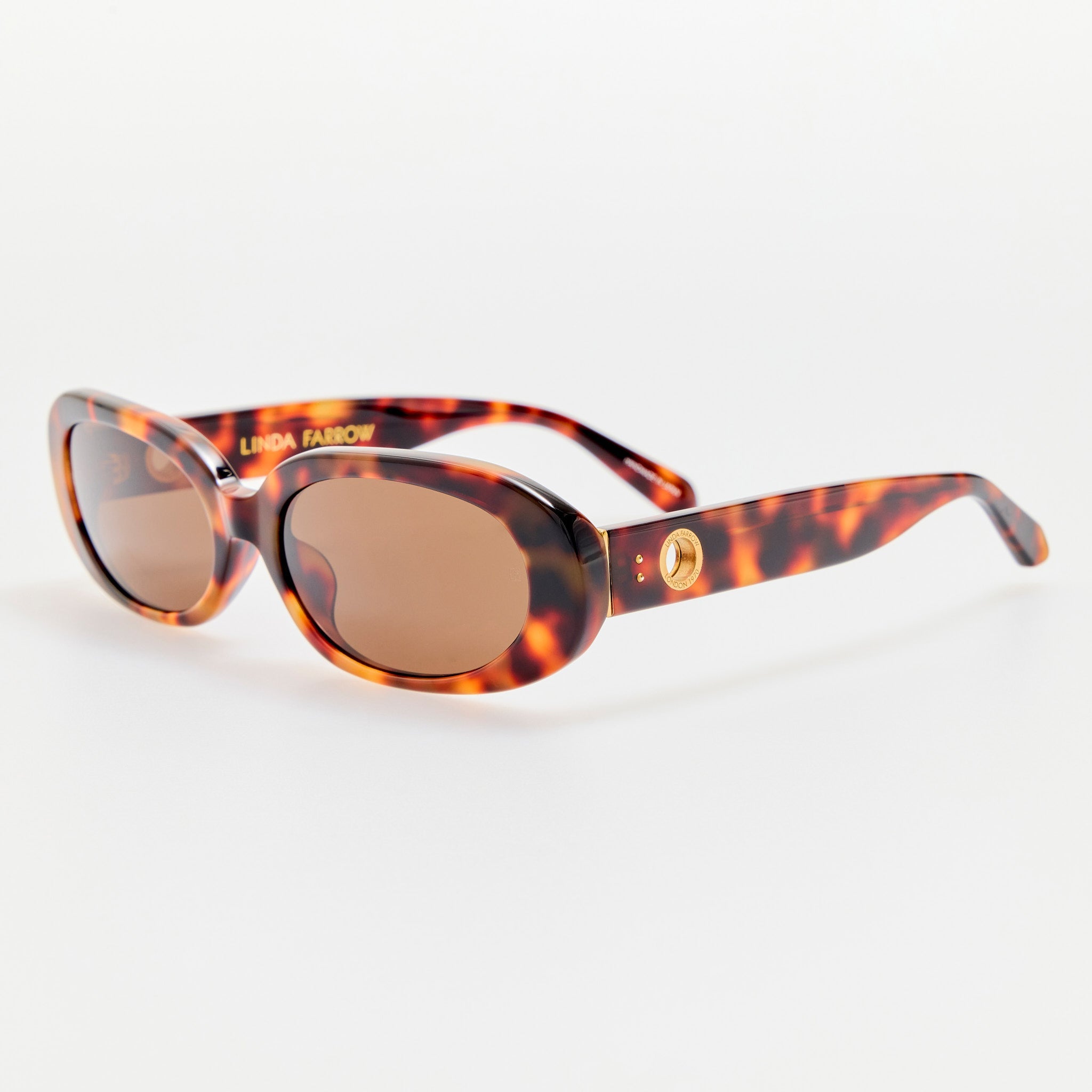 Cara Sunglasses in Tortoiseshell - LINDA FARROW - Sunglasses -