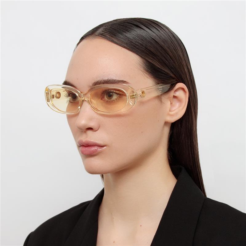 Cara Sunglasses in Yellow - LINDA FARROW - Sunglasses -