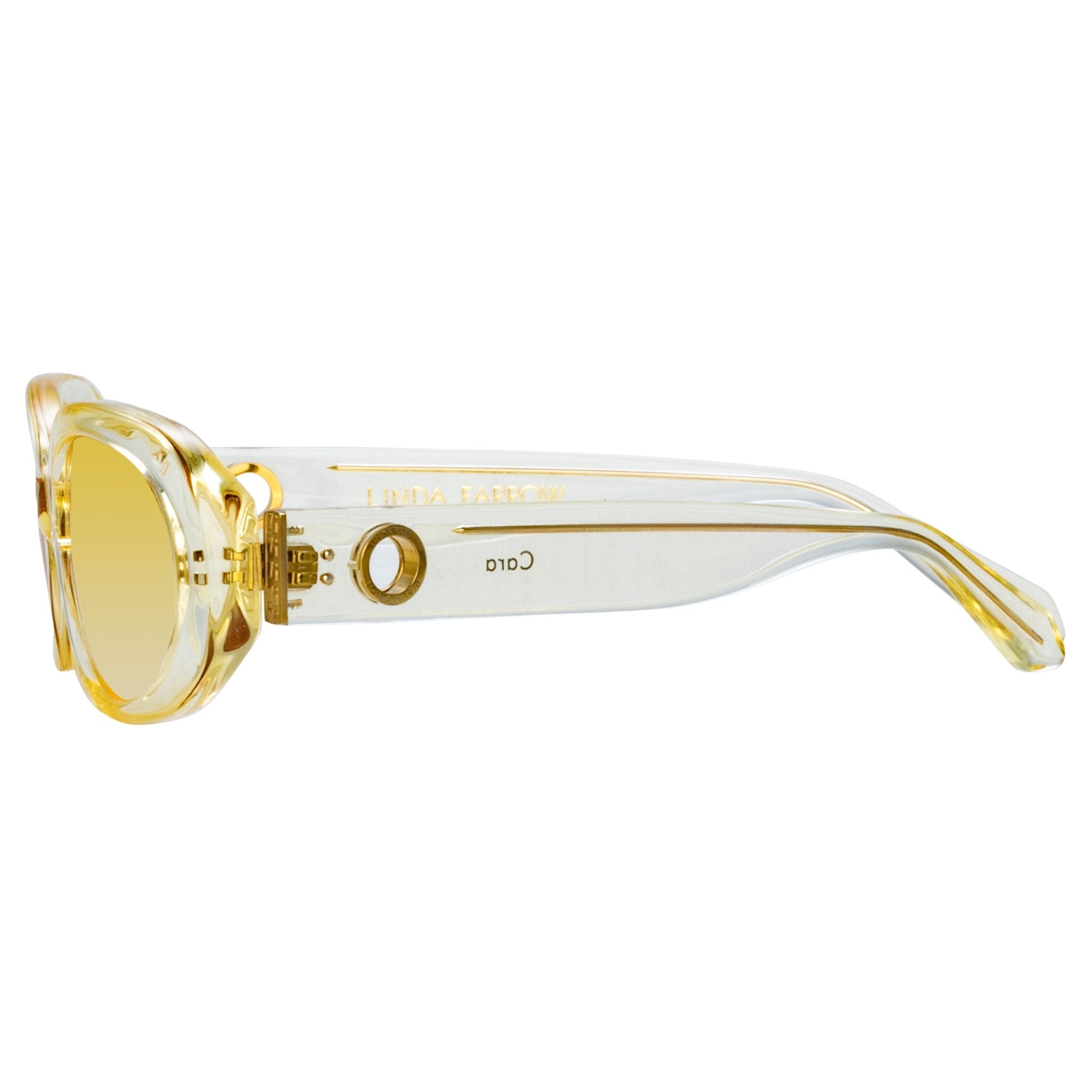 Cara Sunglasses in Yellow - LINDA FARROW - Sunglasses -