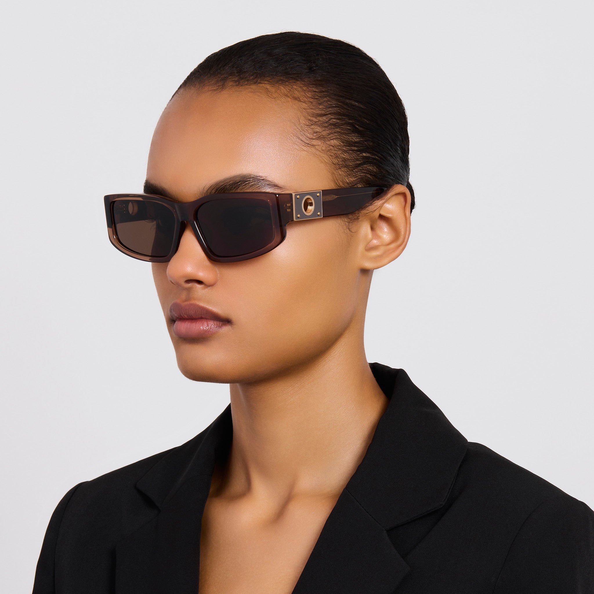 Carmela Sunglasses in Brown - LINDA FARROW - Sunglasses -