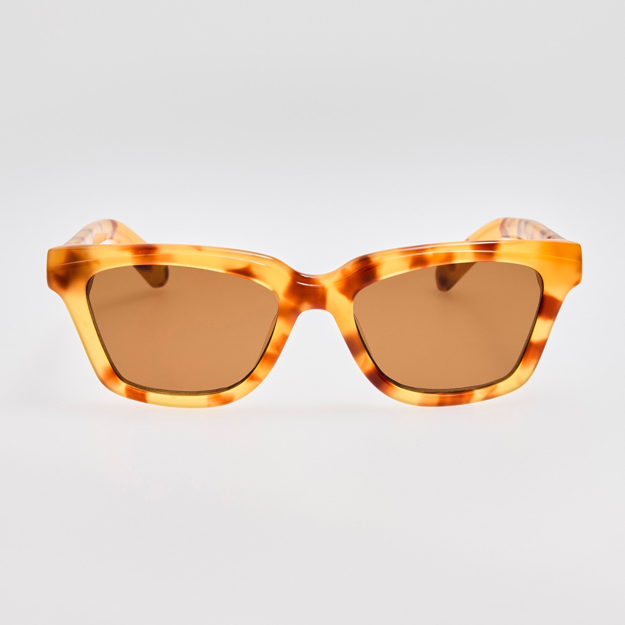 Carre Sunglasses in Beige Tortoiseshell - LINDA FARROW - Sunglasses -