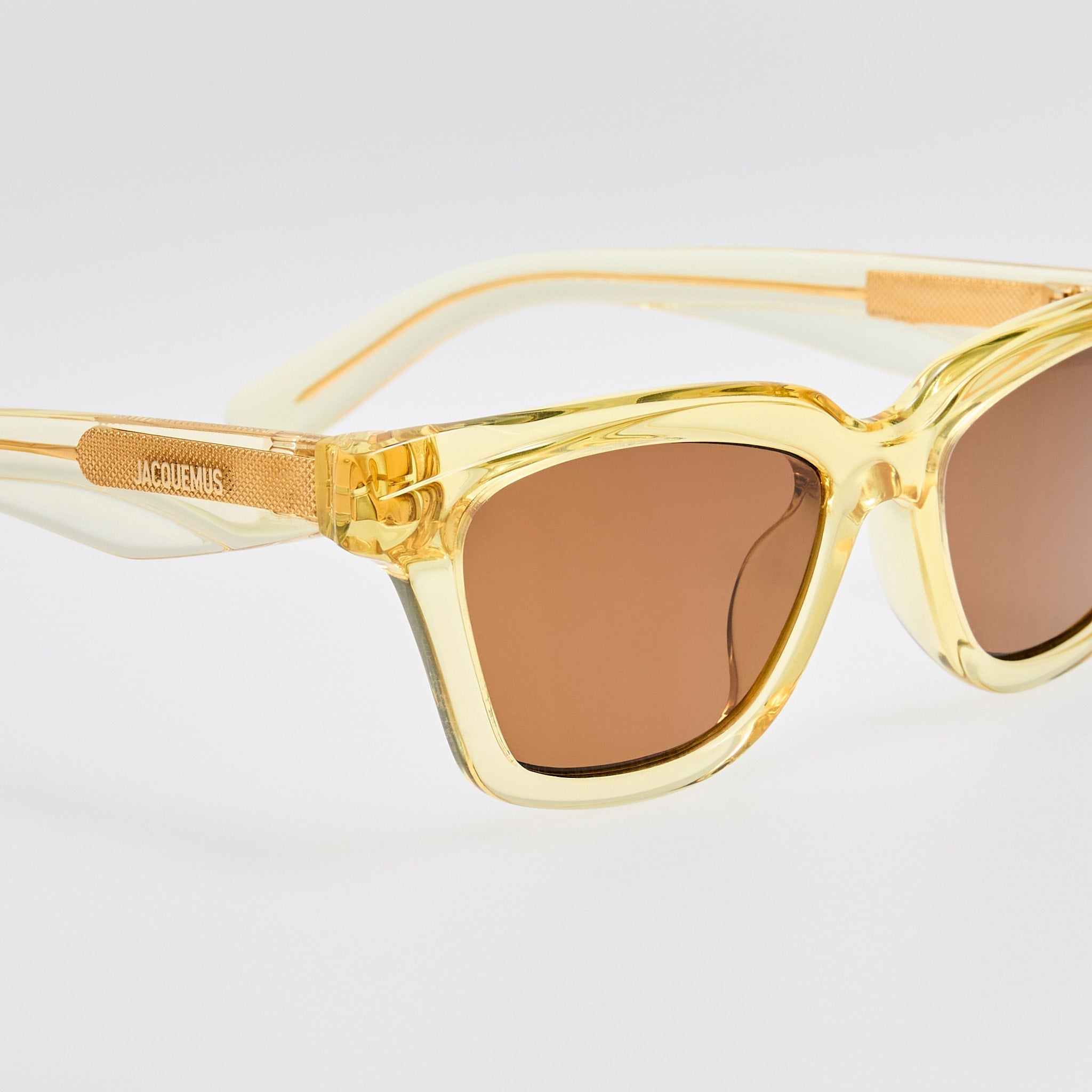 Carre Sunglasses in Crystal Yellow - LINDA FARROW - Sunglasses -