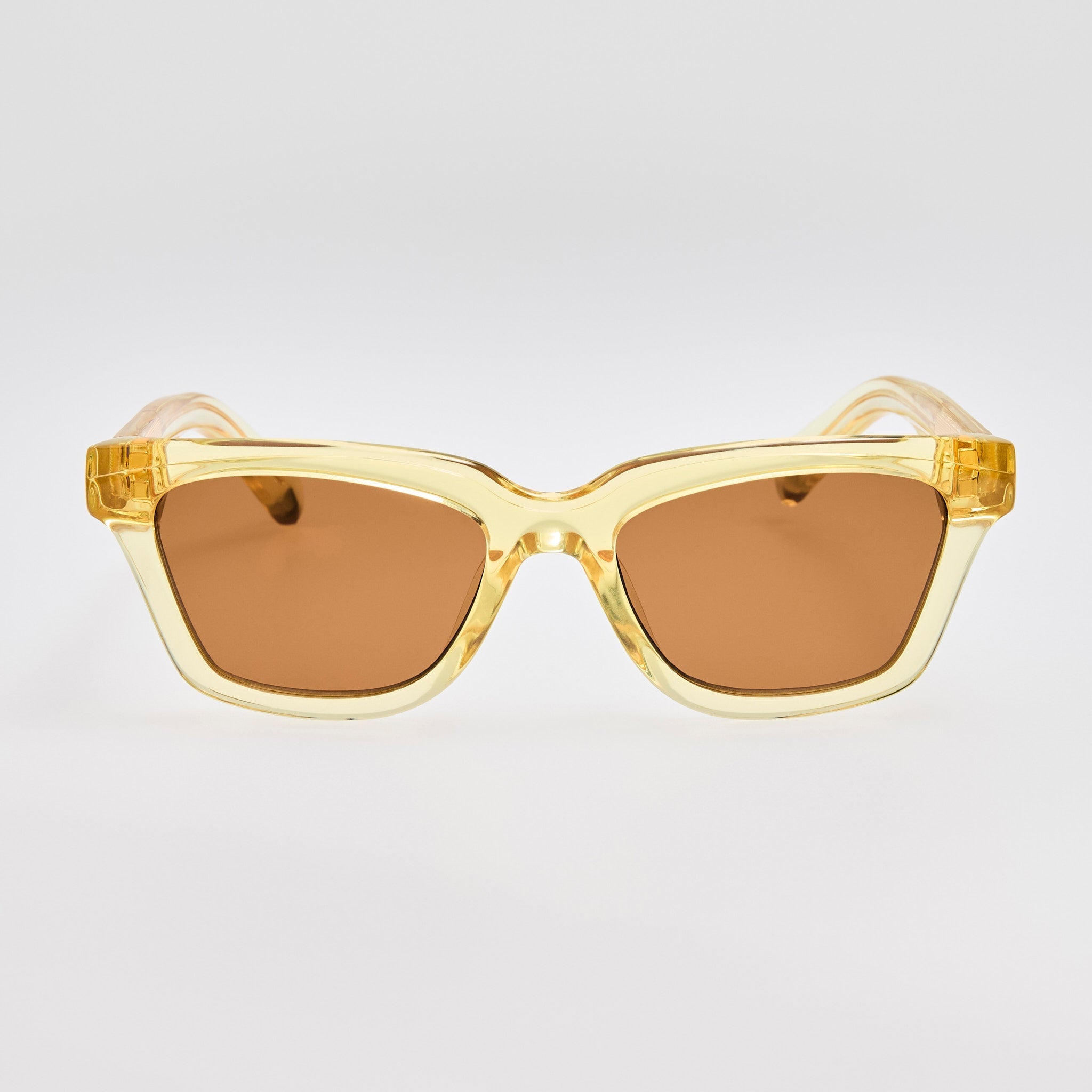 Carre Sunglasses in Crystal Yellow - LINDA FARROW - Sunglasses -