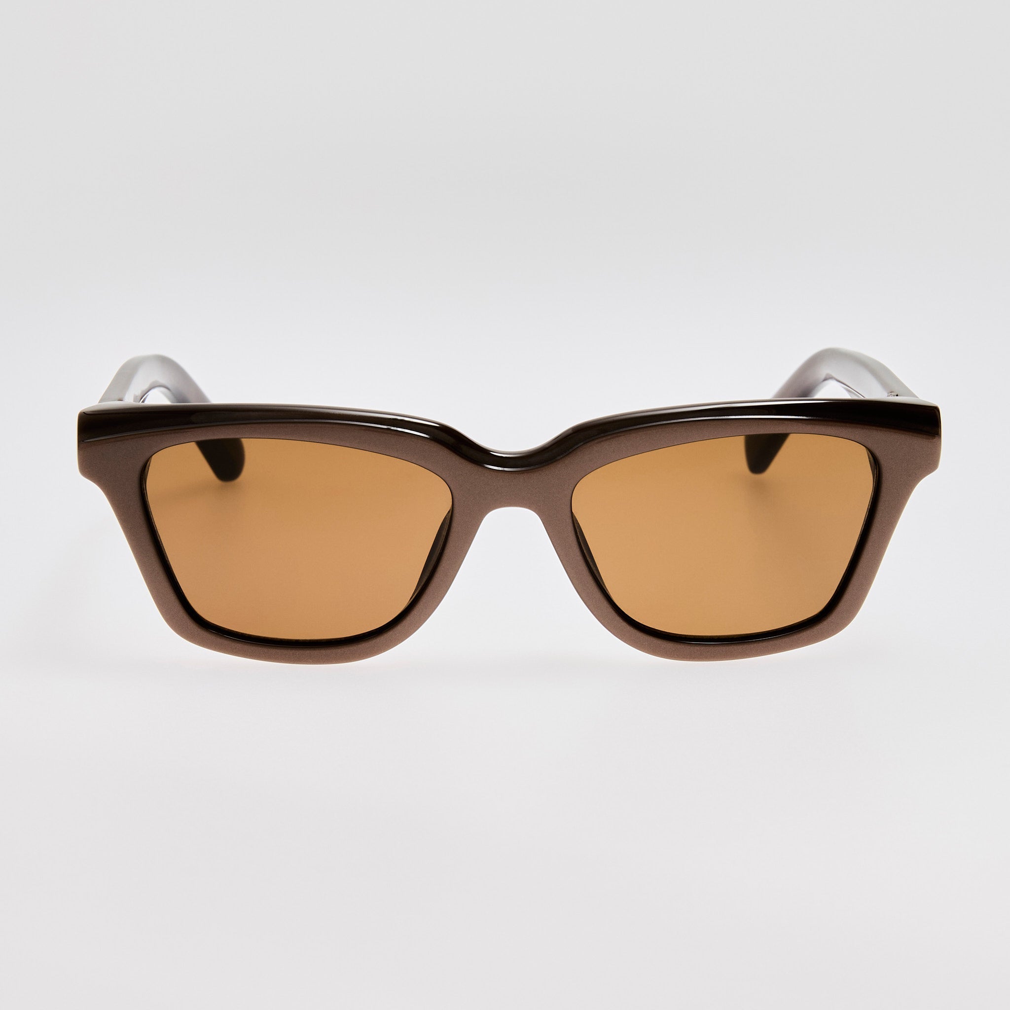 Carre Sunglasses in Metallic Brown - LINDA FARROW - Sunglasses -