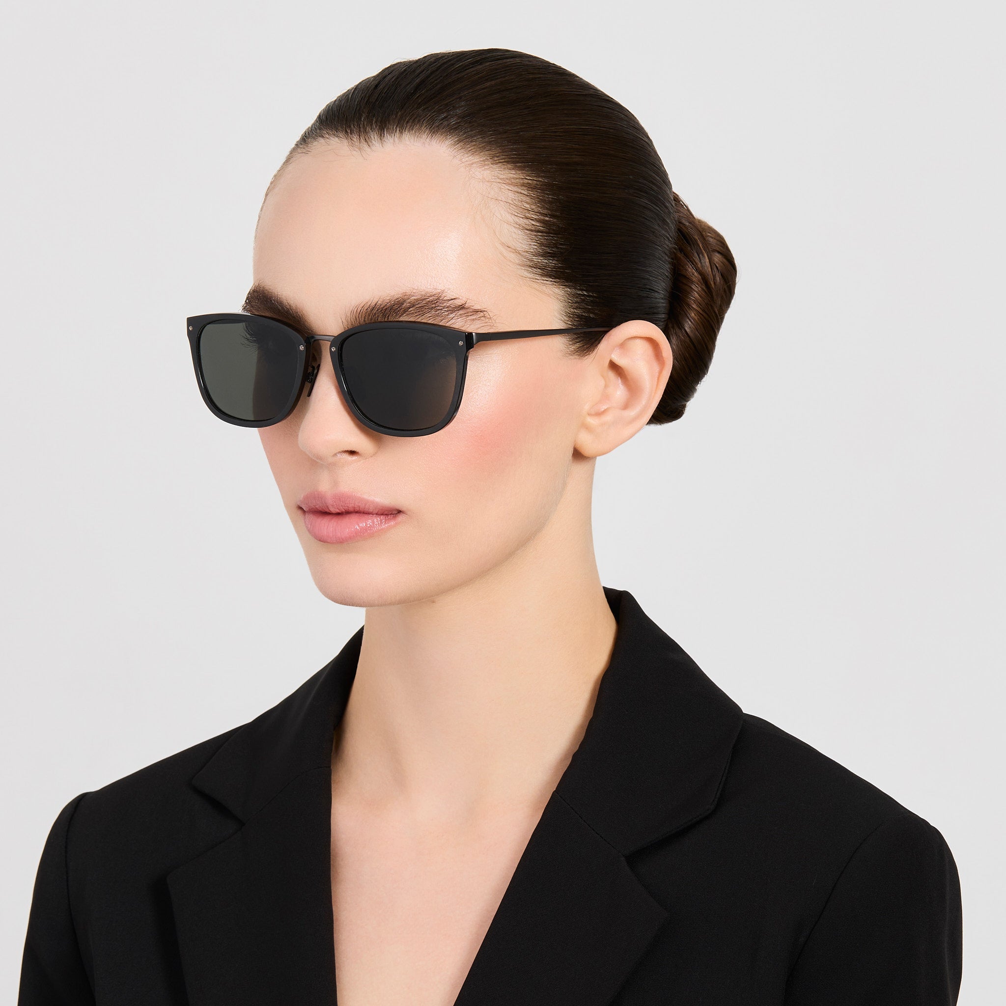 Cassin Sunglasses in Buffalo Horn and 925 Sterling Silver - LINDA FARROW-Sunglasses-