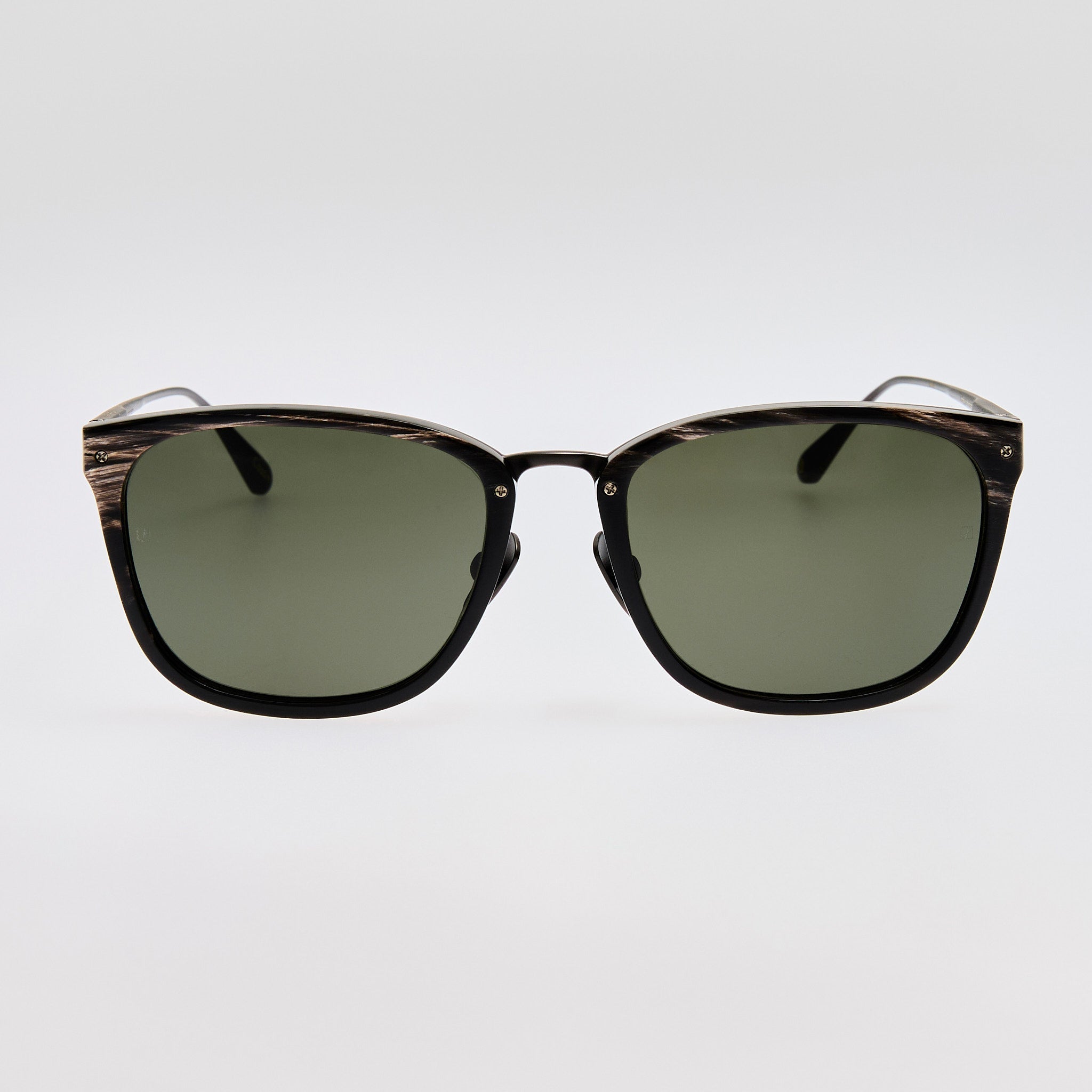 Cassin Sunglasses in Buffalo Horn and 925 Sterling Silver - LINDA FARROW - Sunglasses -