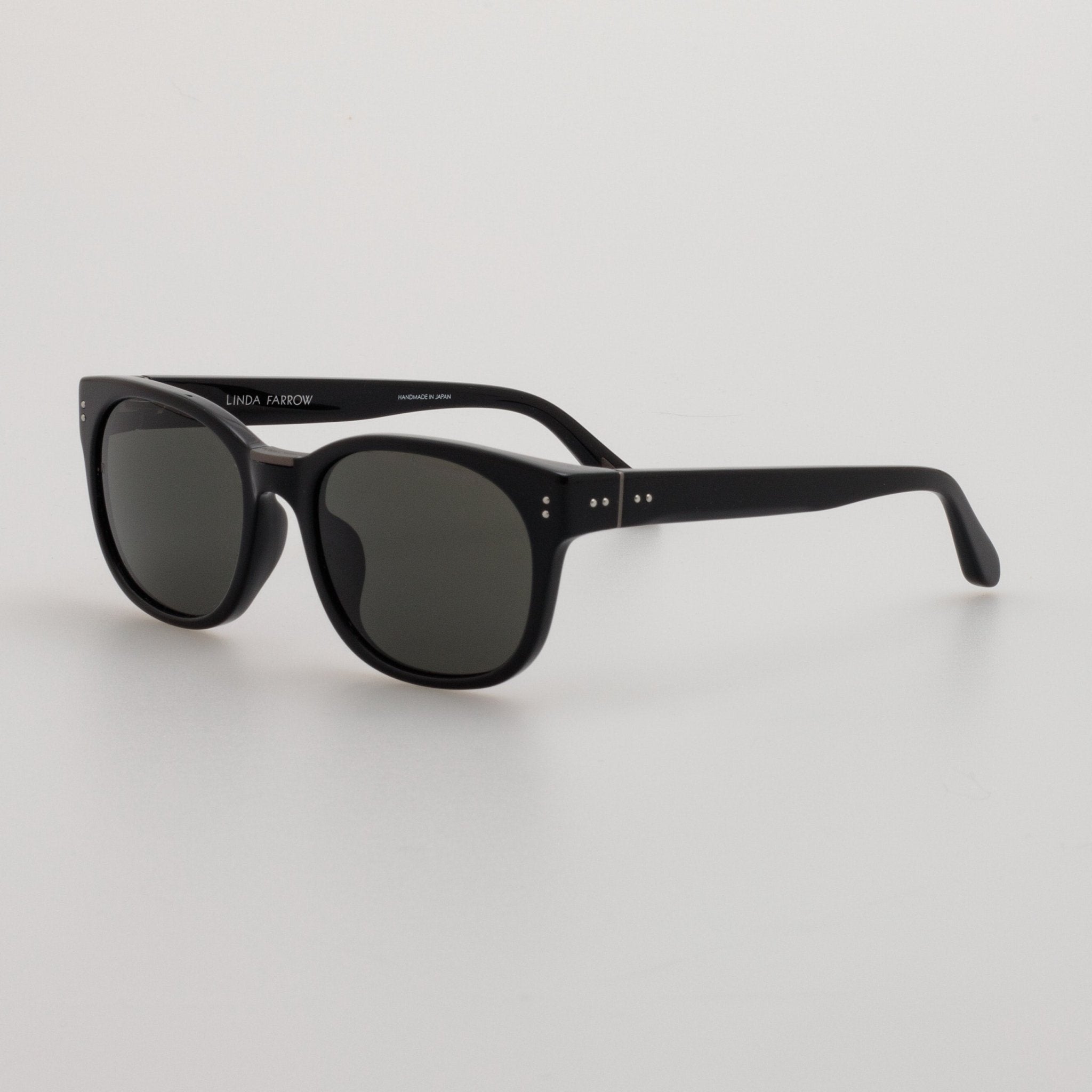 Cedric Sunglasses in Matt Black Nickel - LINDA FARROW - Sunglasses -