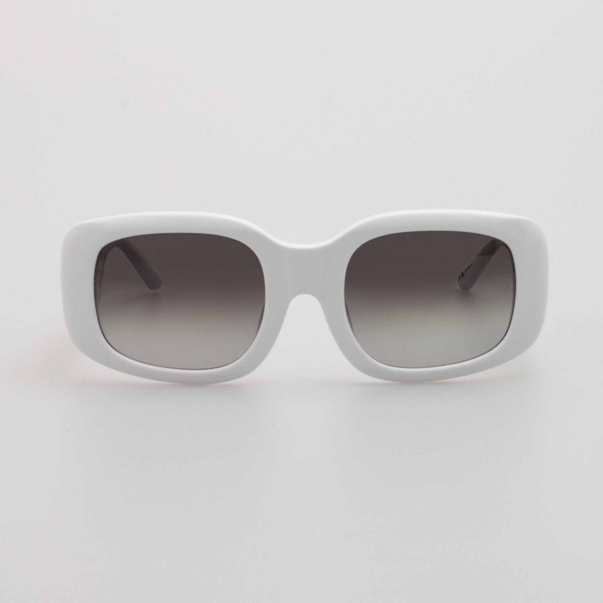 Celeste Oversize Sunglasses in White - LINDA FARROW - Sunglasses -