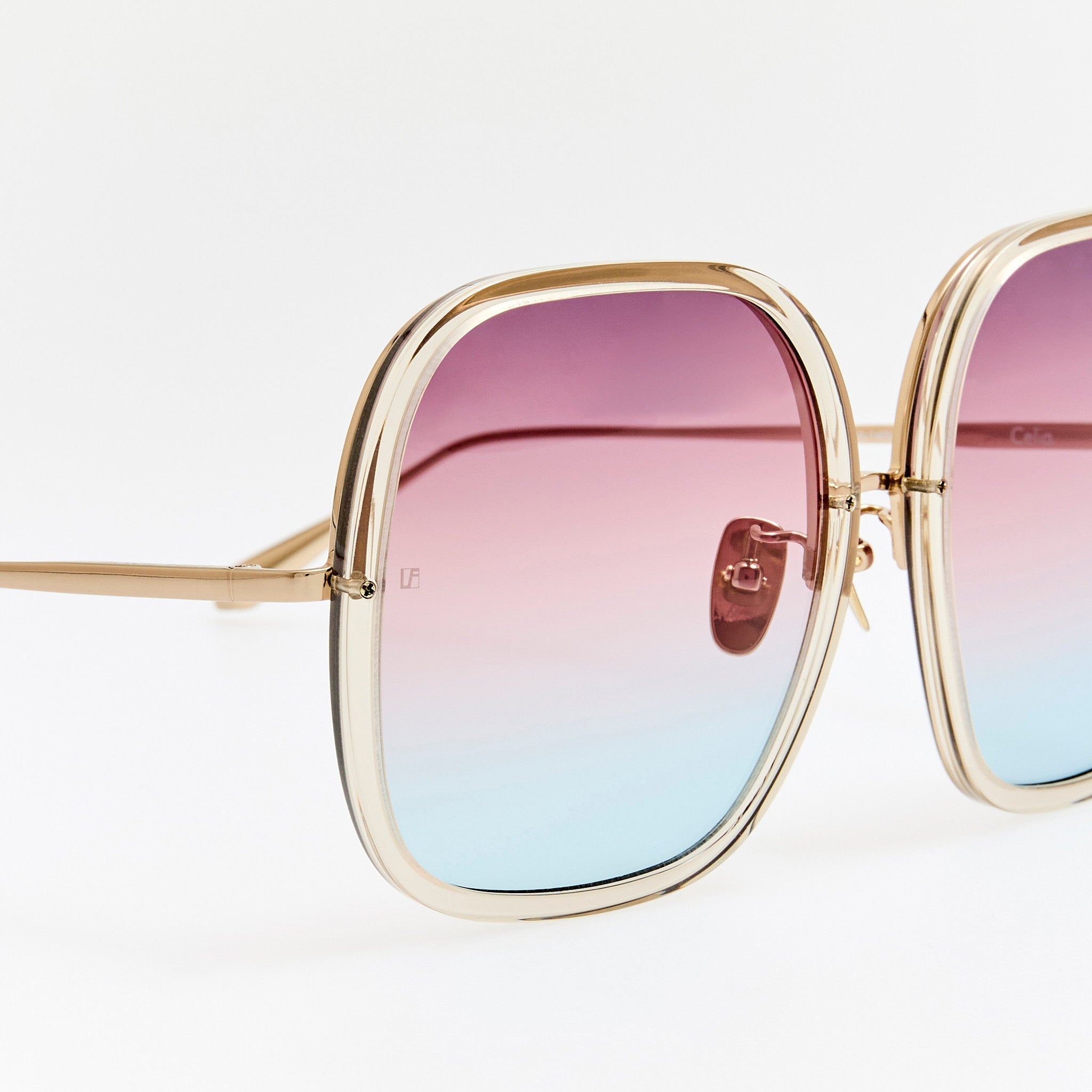 Celia Sunglasses in Truffle and Dusk - LINDA FARROW - Sunglasses -